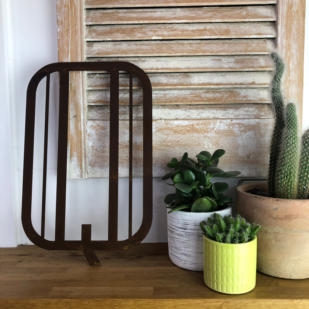 Rusty Metal 5" or 12" Art Deco Lettering A-Z 0-9