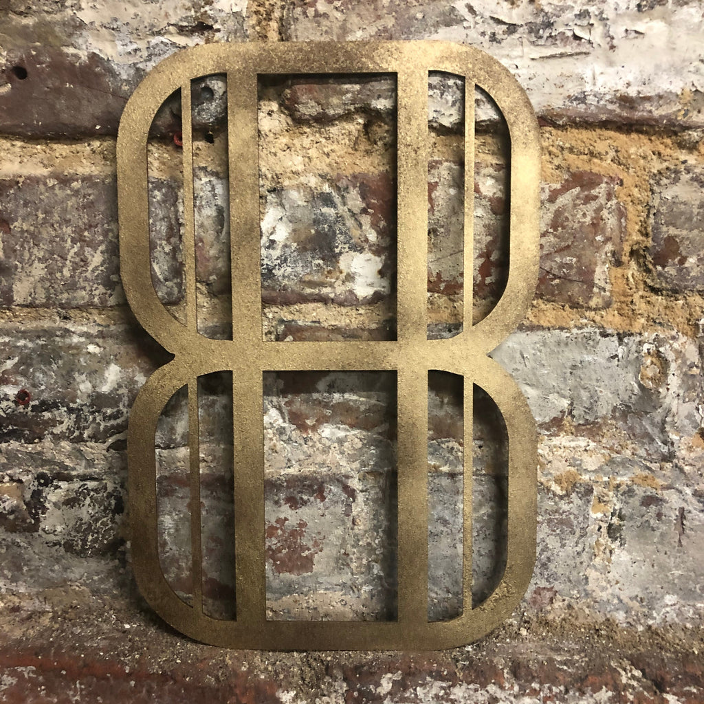 Gold Distressed 5" or 12" Art Deco Lettering A-Z 0-9