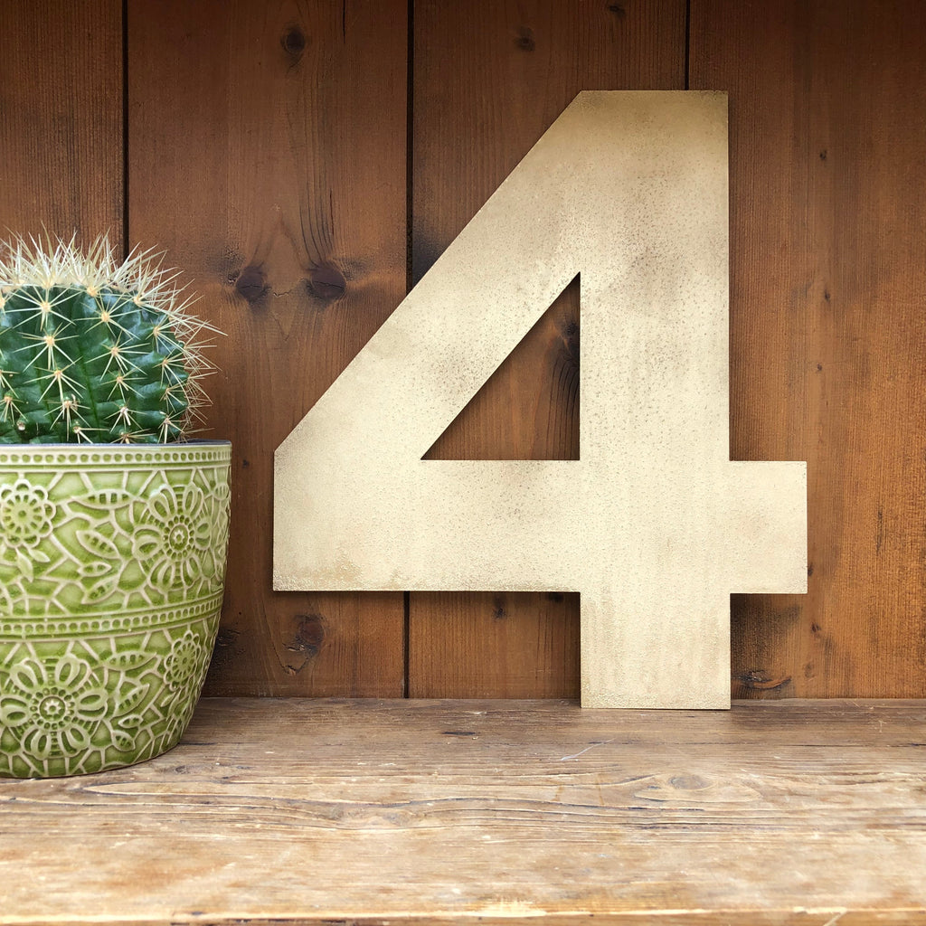 12" and 5" Gold Fat Font Metal Letters.