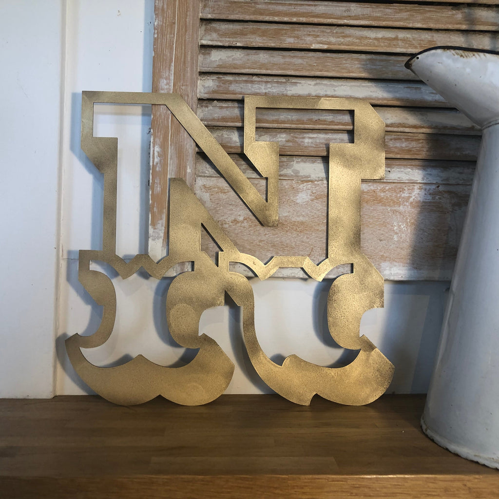 A-Z Rustic 5" or 12" Gold Metal Carnival Letters.