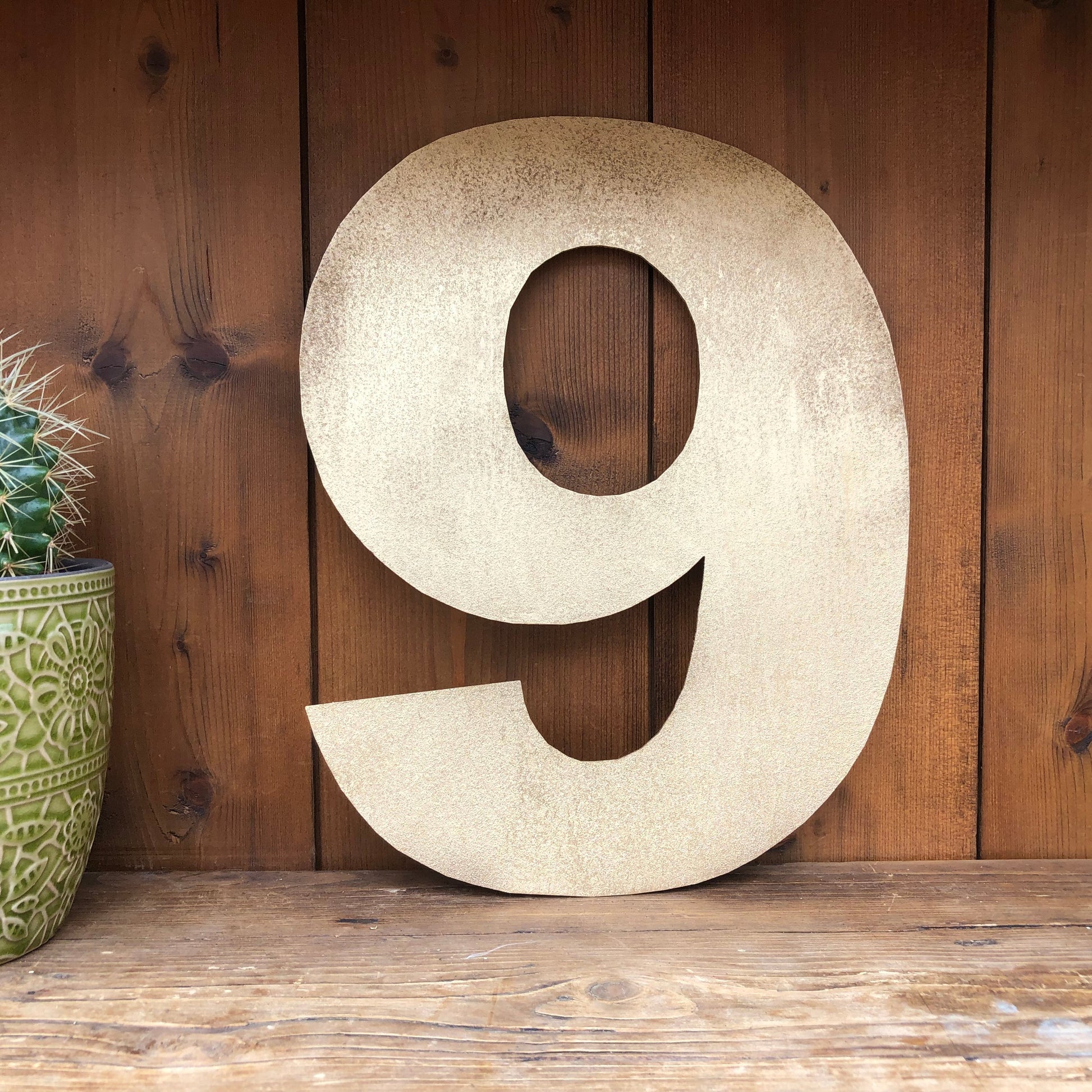 12" and 5" Gold Fat Font Metal Letters.