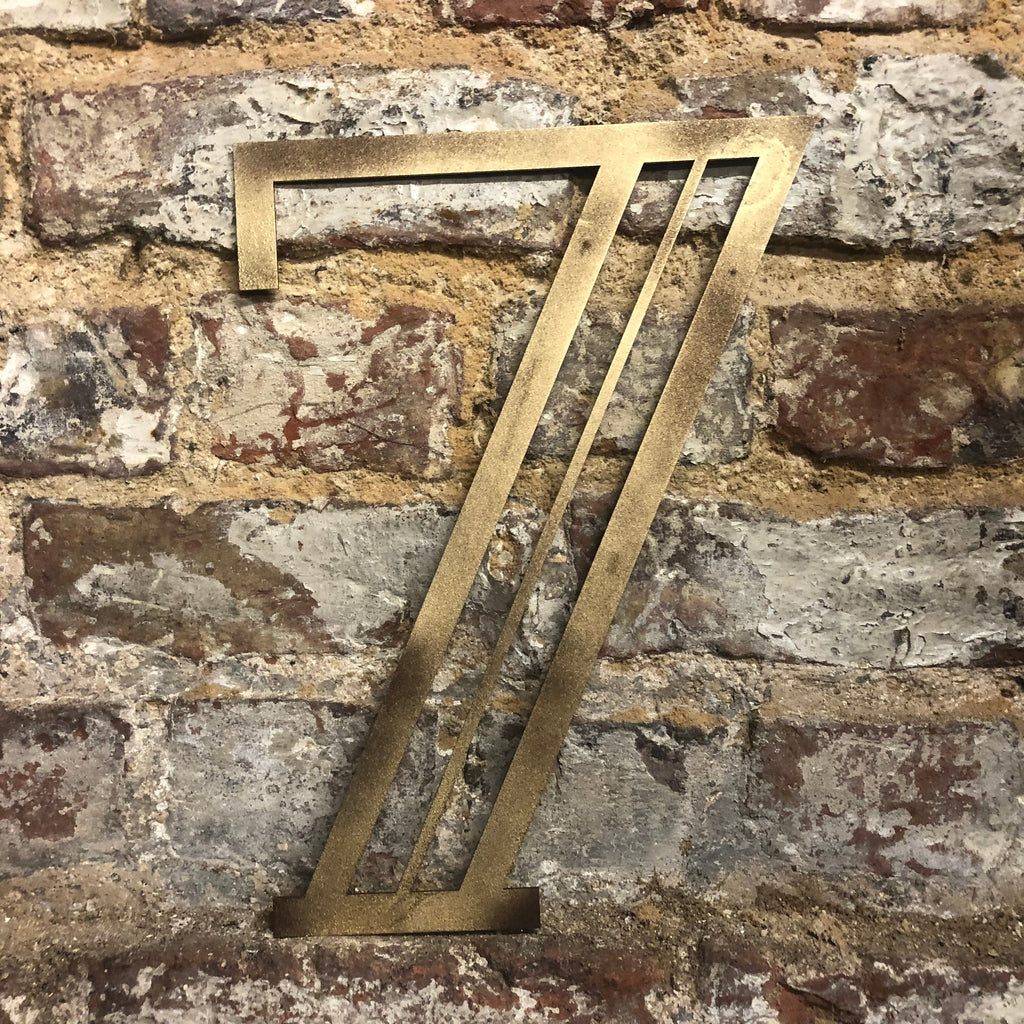 Gold Distressed 5" or 12" Art Deco Lettering A-Z 0-9