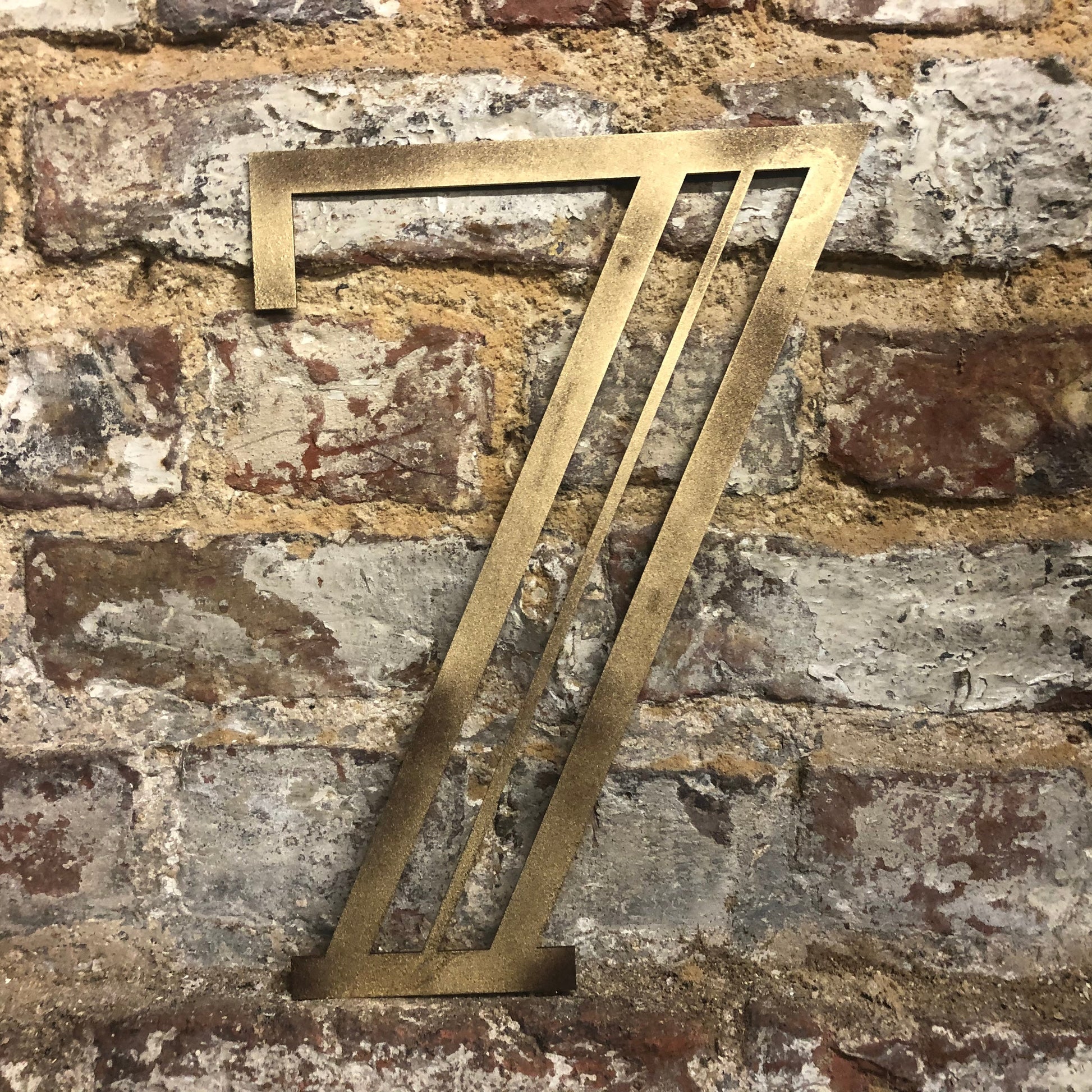 Gold Distressed 5" or 12" Art Deco Lettering A-Z 0-9