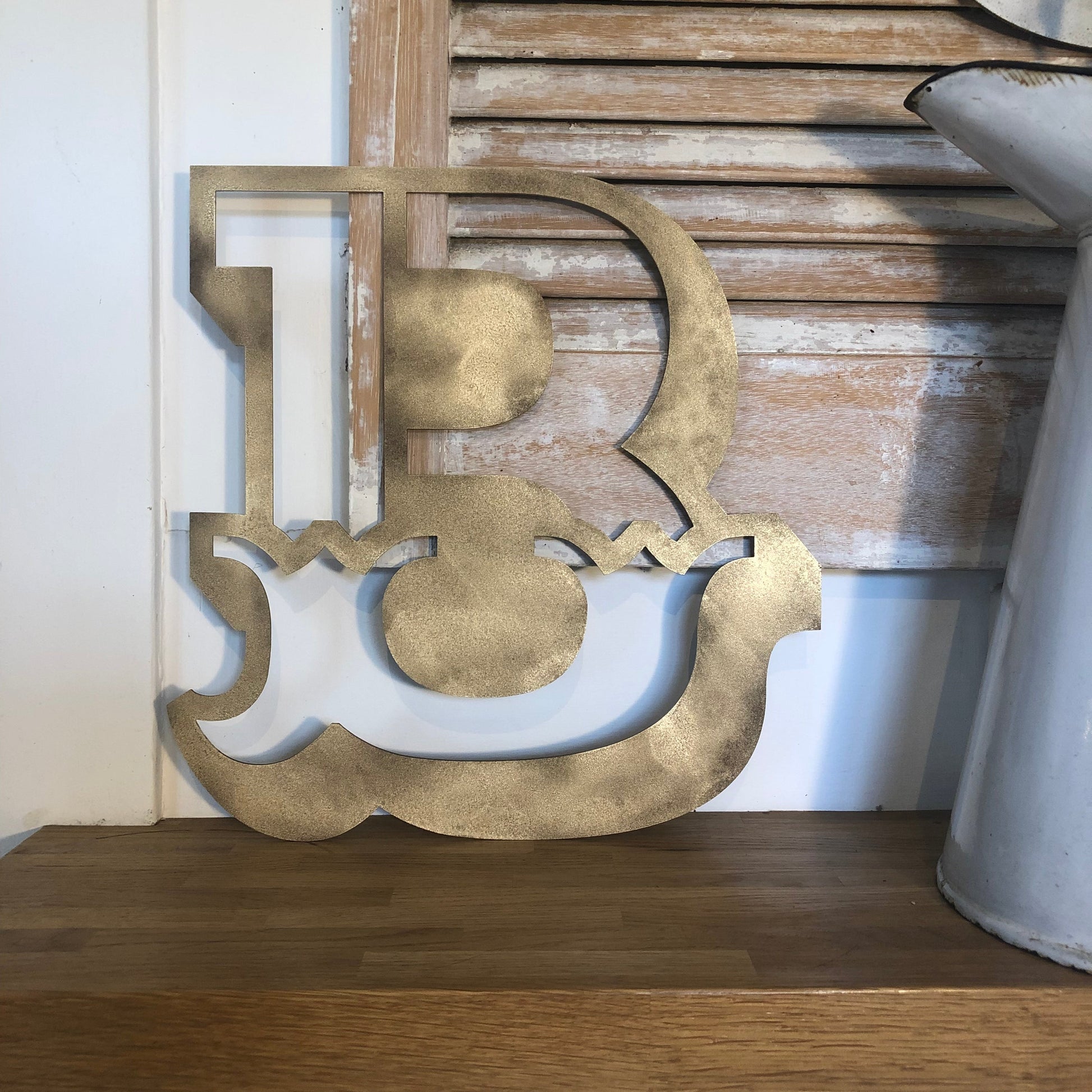 A-Z Rustic 5" or 12" Gold Metal Carnival Letters.