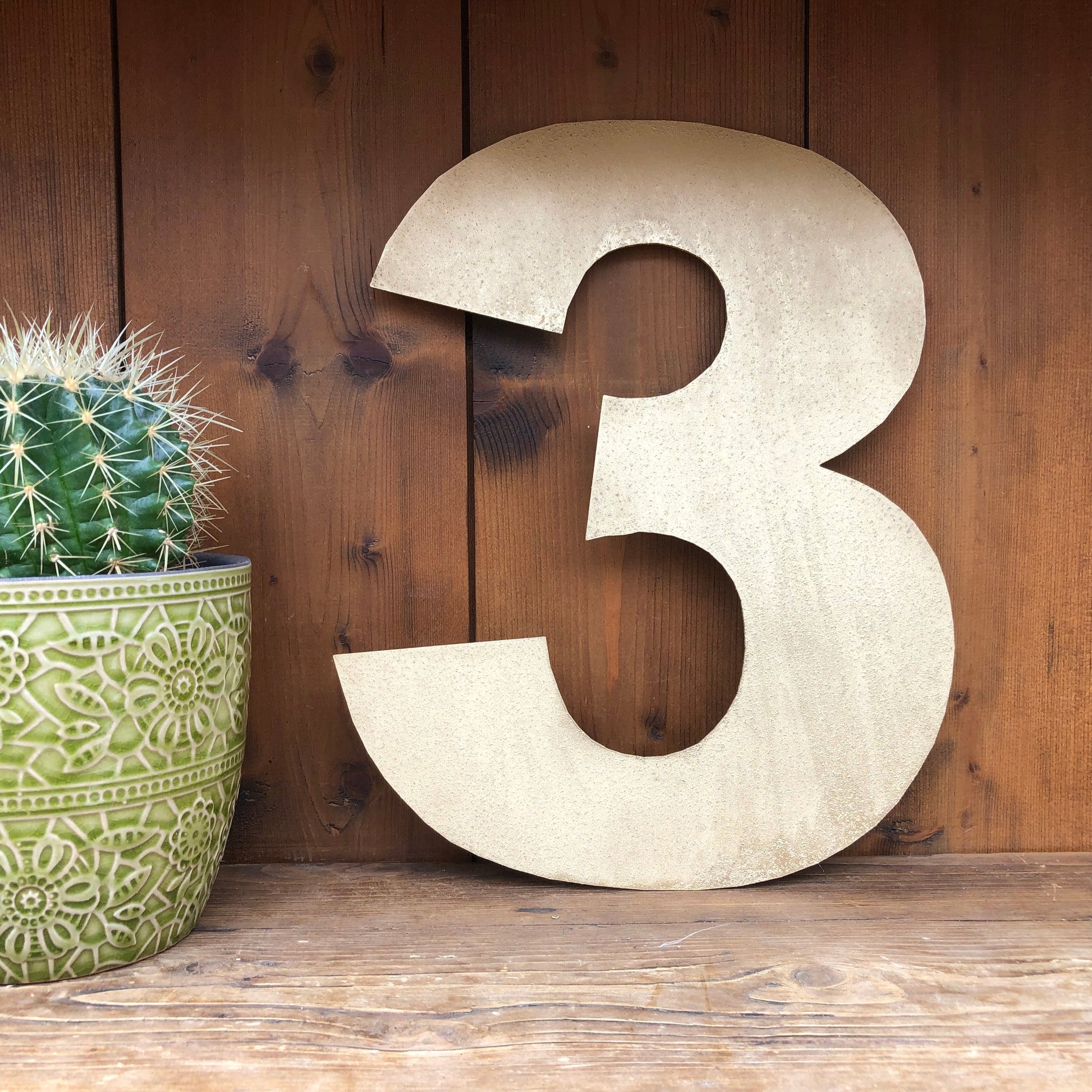 12" and 5" Gold Fat Font Metal Letters.