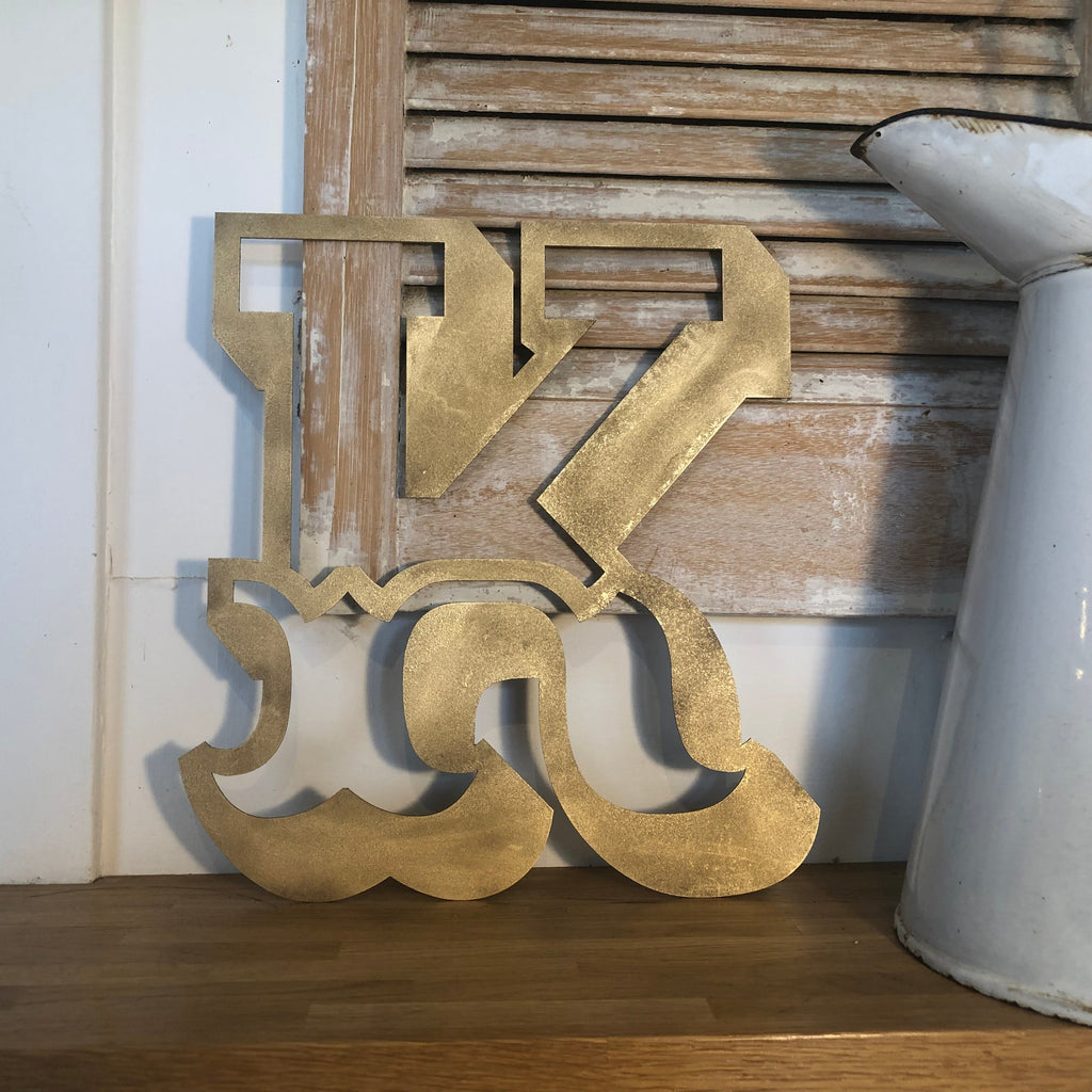 A-Z Rustic 5" or 12" Gold Metal Carnival Letters.