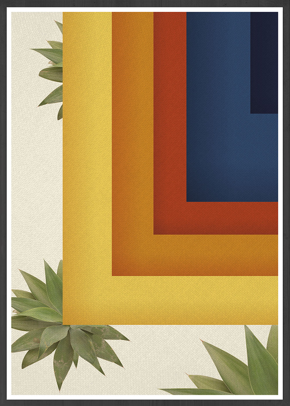 Retro Squares Geometric Wall Art