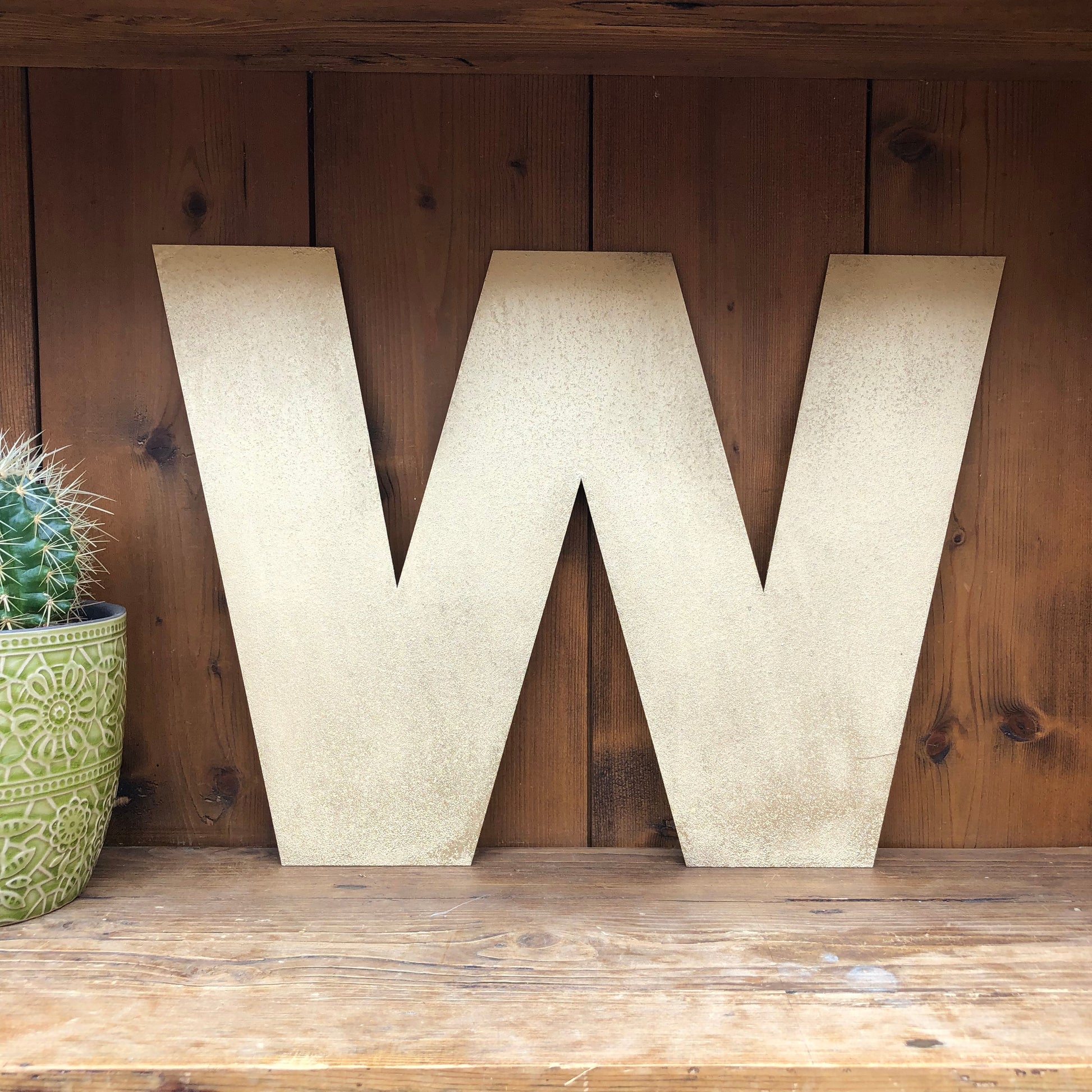 12" and 5" Gold Fat Font Metal Letters.