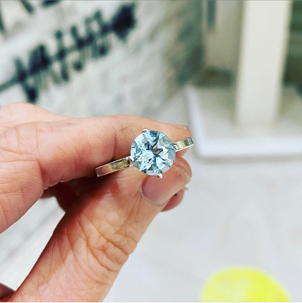 Aquamarine Treasured Ring in Sterling Silver