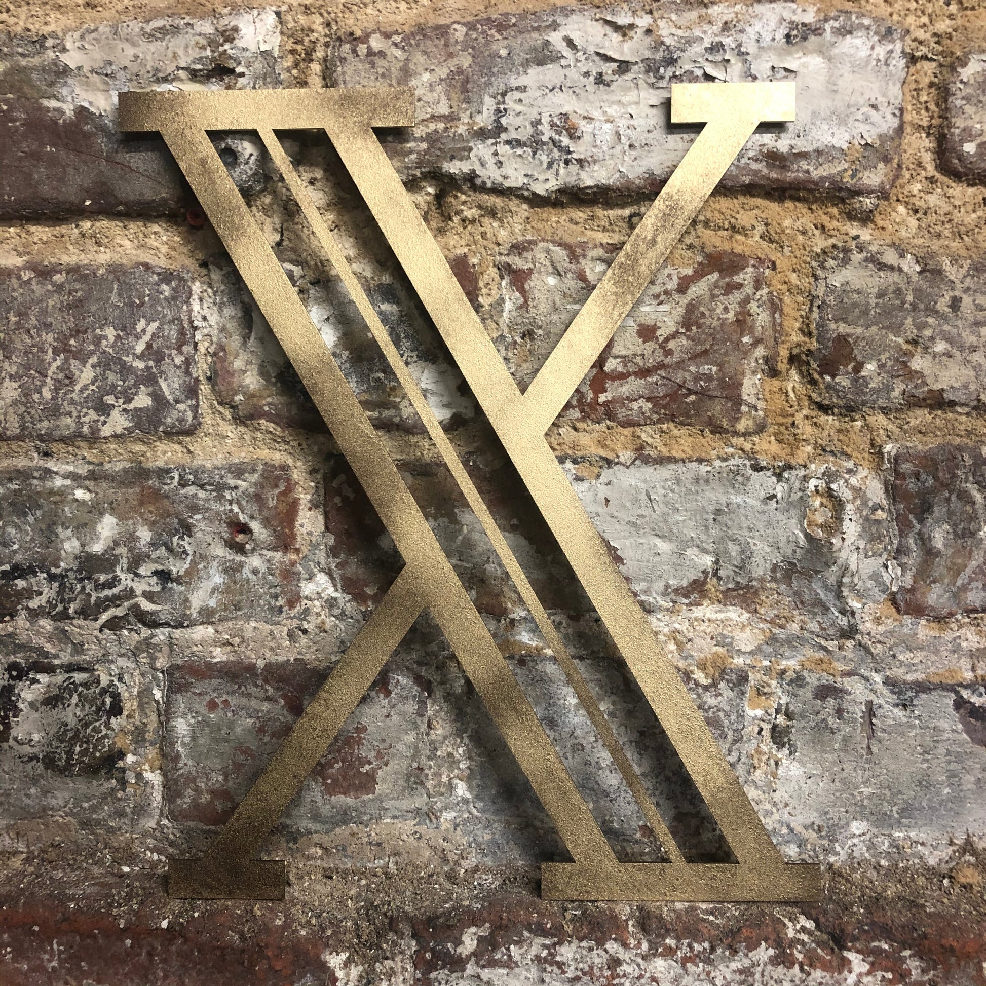 Gold Distressed 5" or 12" Art Deco Lettering A-Z 0-9