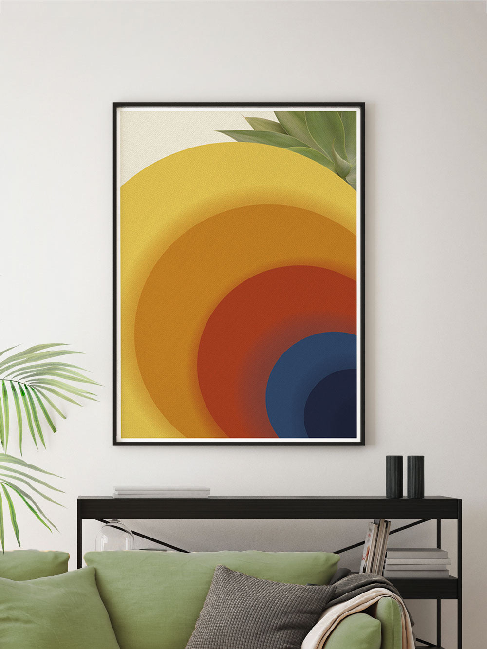 Retro Circles Abstract Print