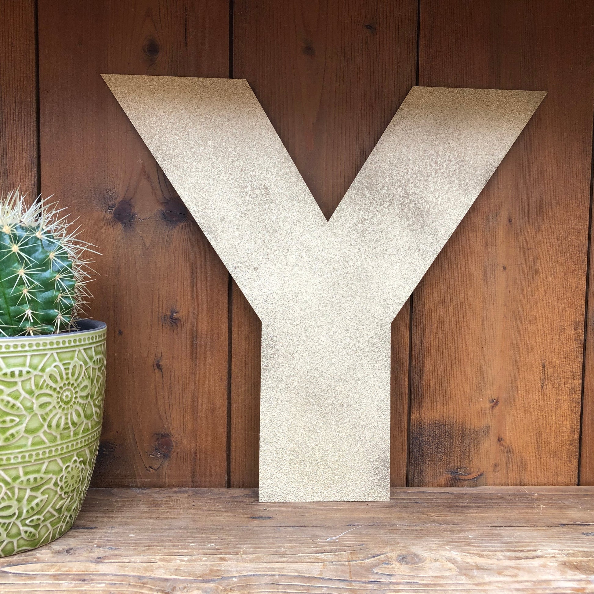 12" and 5" Gold Fat Font Metal Letters.