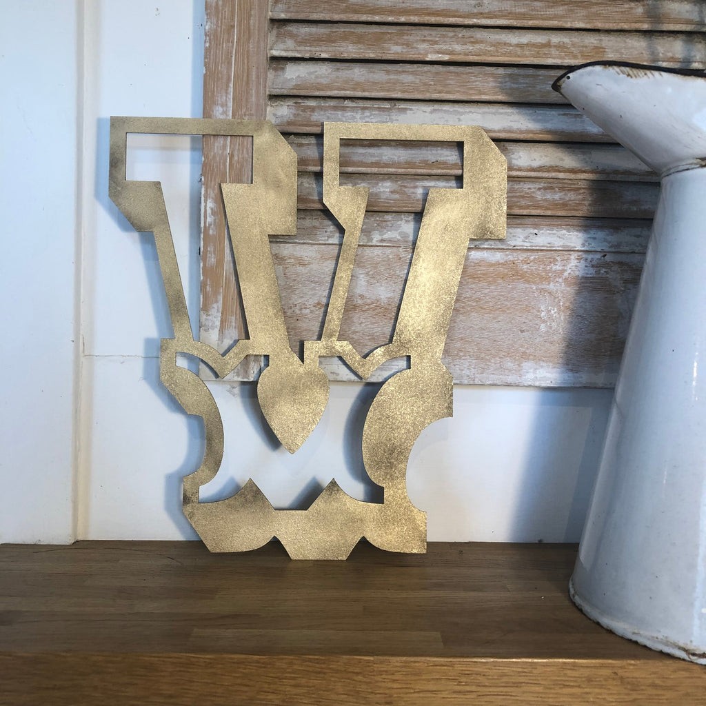 A-Z Rustic 5" or 12" Gold Metal Carnival Letters.