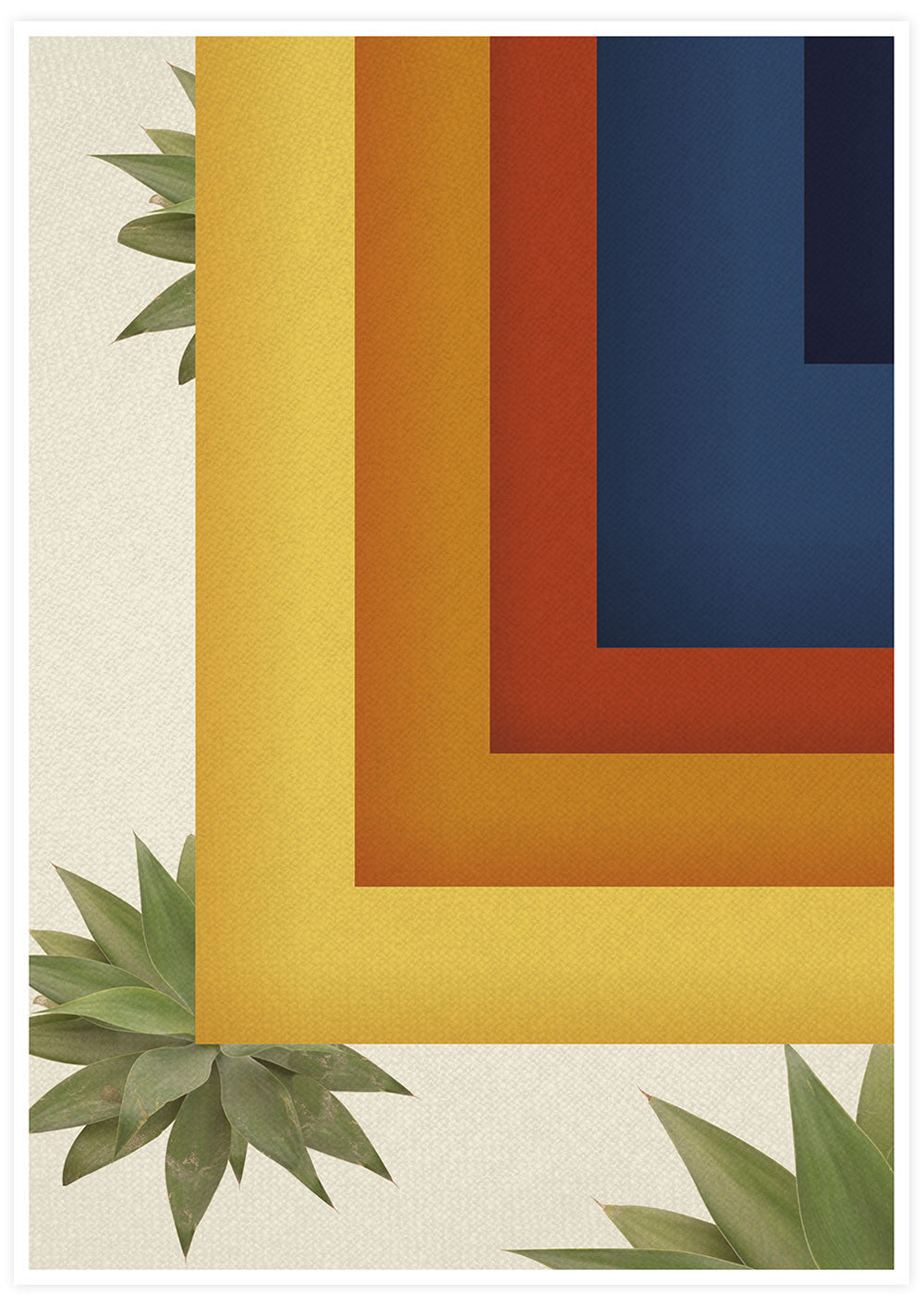 Retro Squares Geometric Wall Art