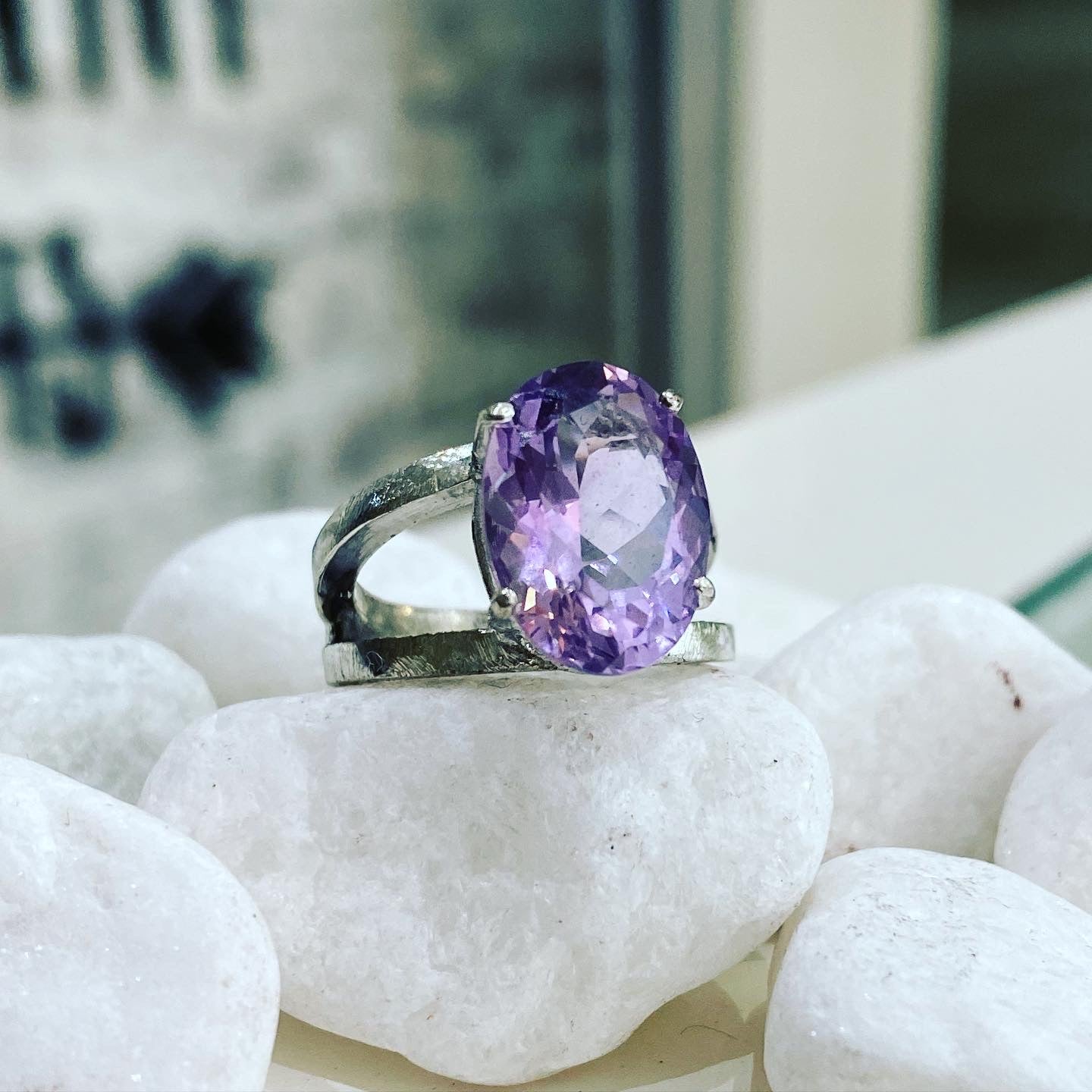 Maxi Double Empire Ring with Amethyst