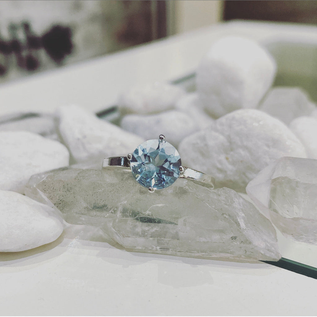 Aquamarine Treasured Ring in Sterling Silver