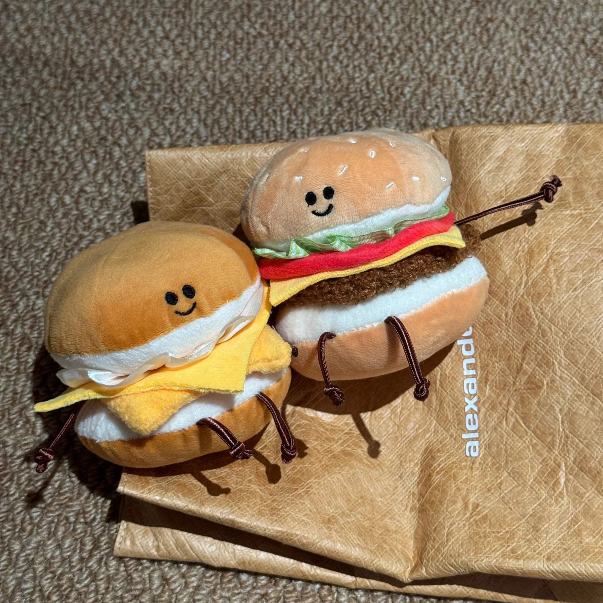 Cheese Burger Plush Toy Clip
