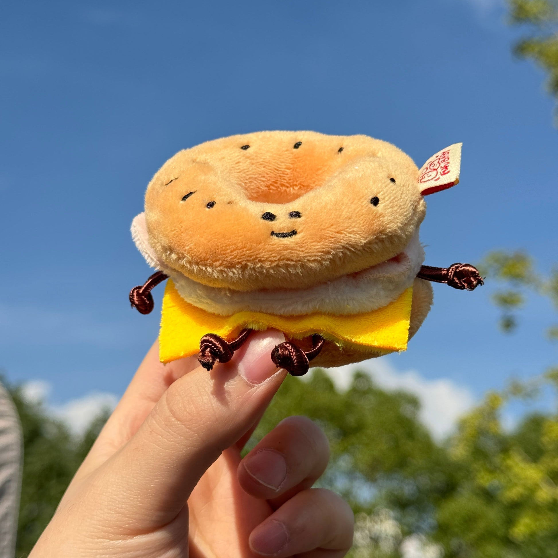 Bagel Bag Charm Plush Toy