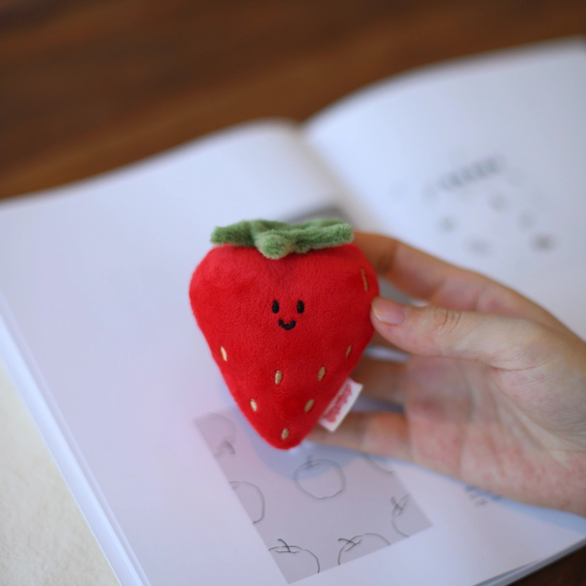 Handmade Strawberry Plush Bag Charm