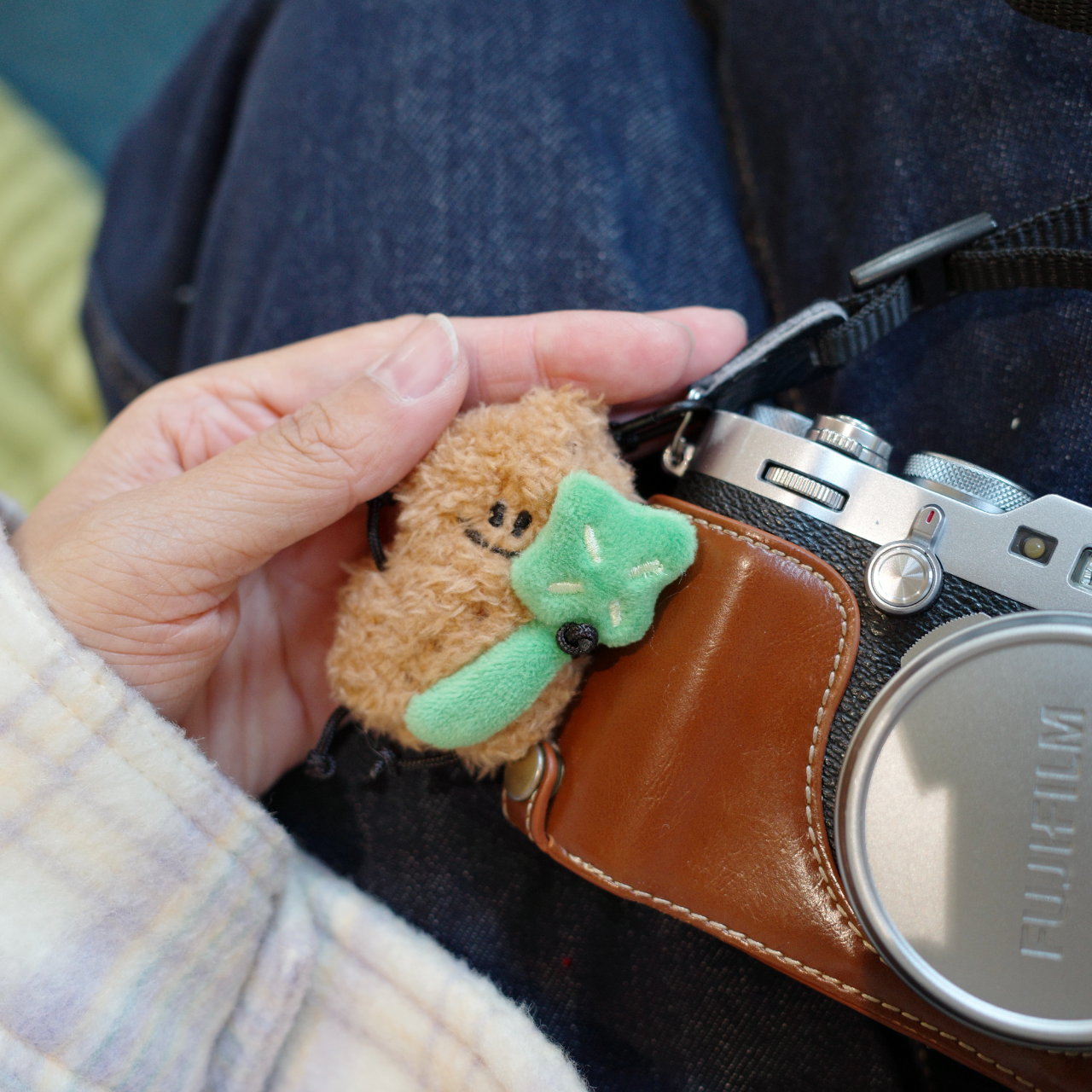 Tiger Peanut and Four Leaf Clover Bag Charm