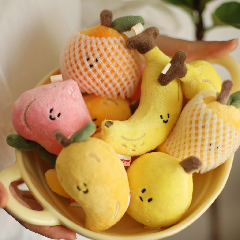 Peach Plush Bag Charm in Pink