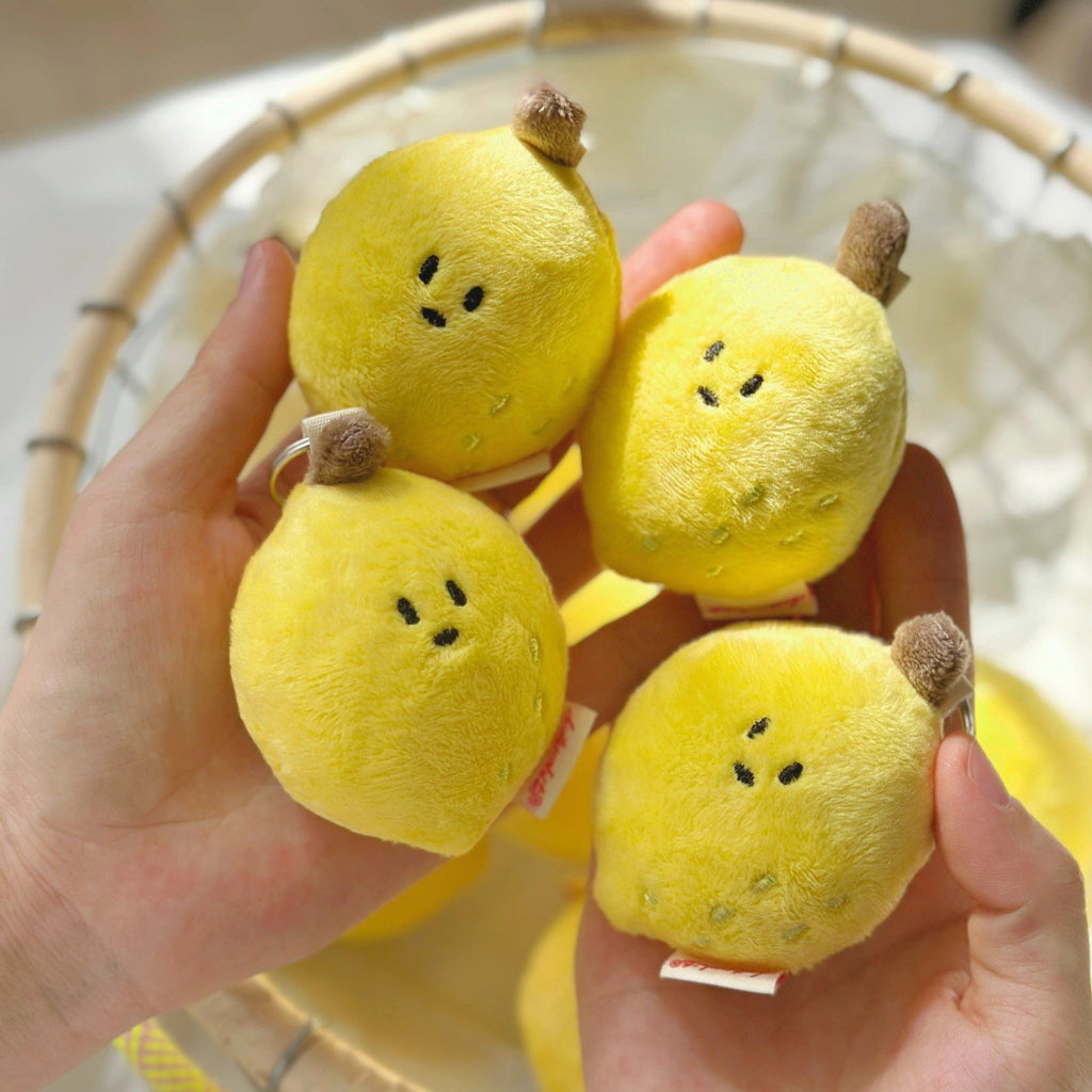 Mini Lemon Bag Charm in Soft Plush Yellow