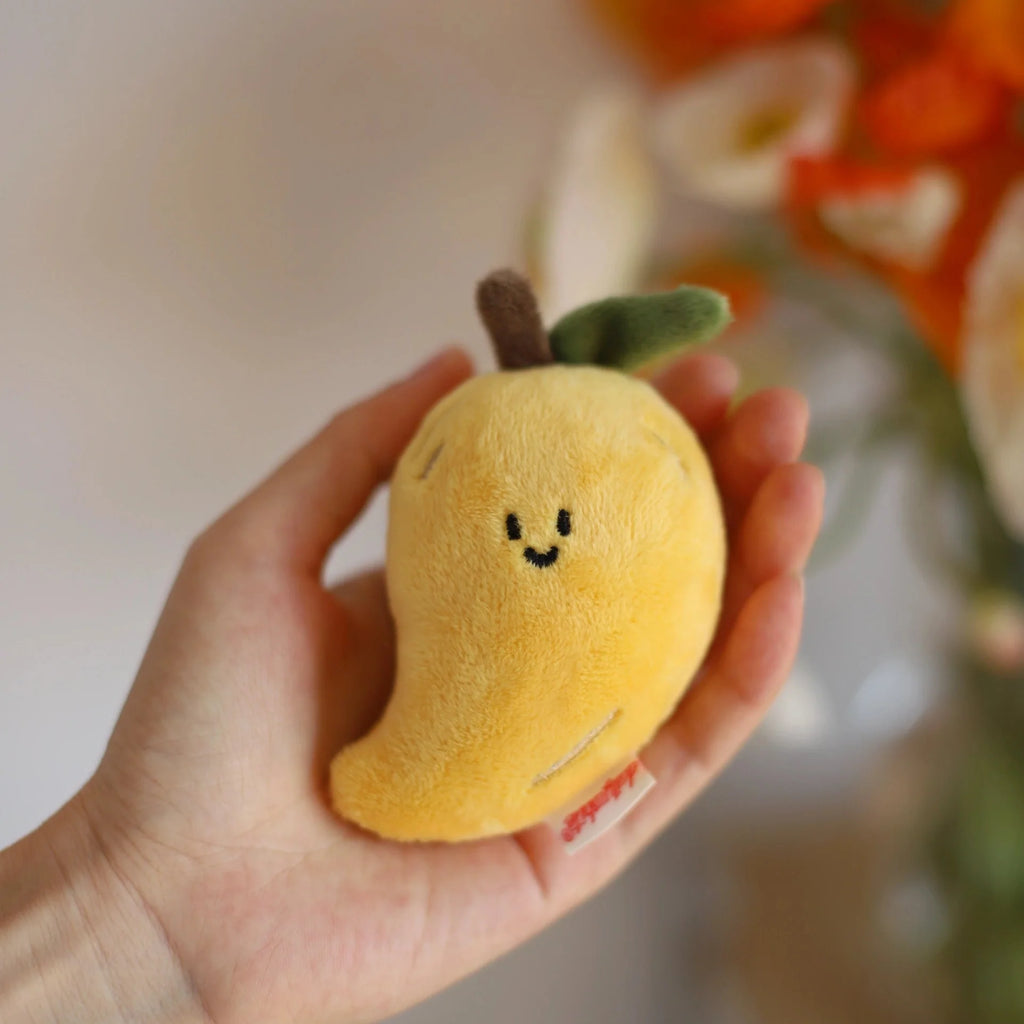 Mango Plush Bag Charm in Vibrant Yellow