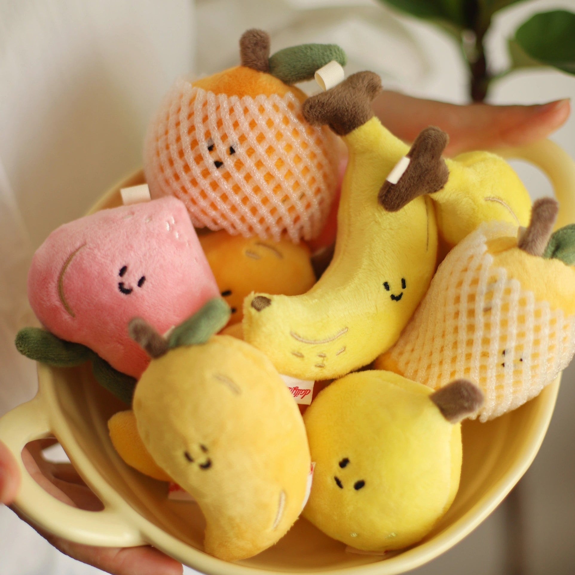 Mango Plush Bag Charm in Vibrant Yellow