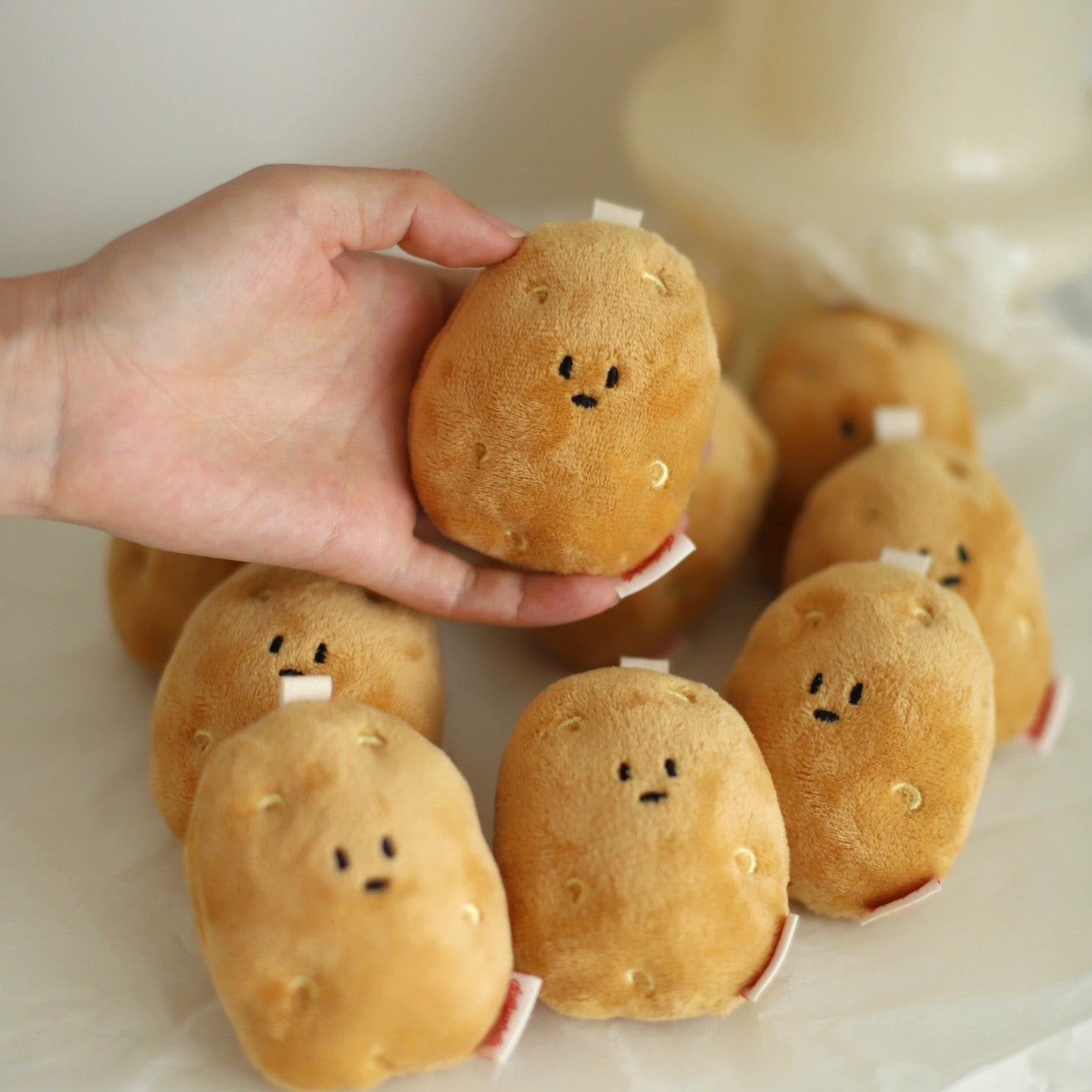 Daily White Potato Plush Charm