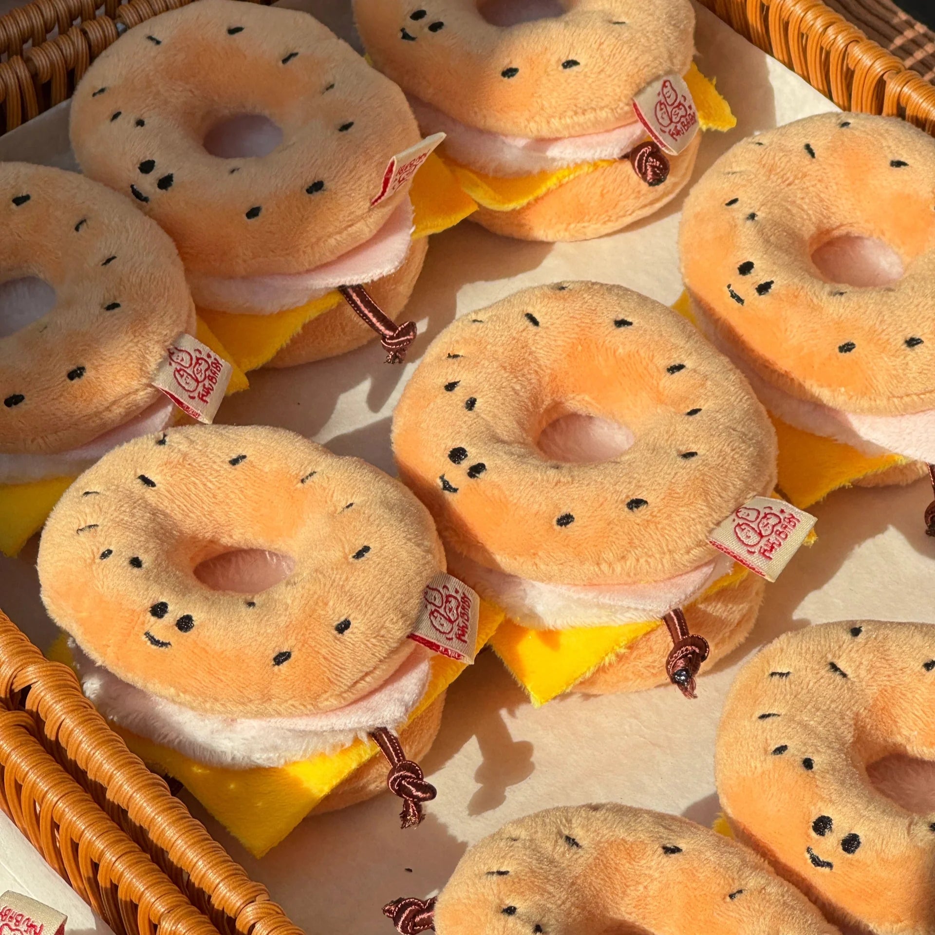 Bagel Bag Charm Plush Toy