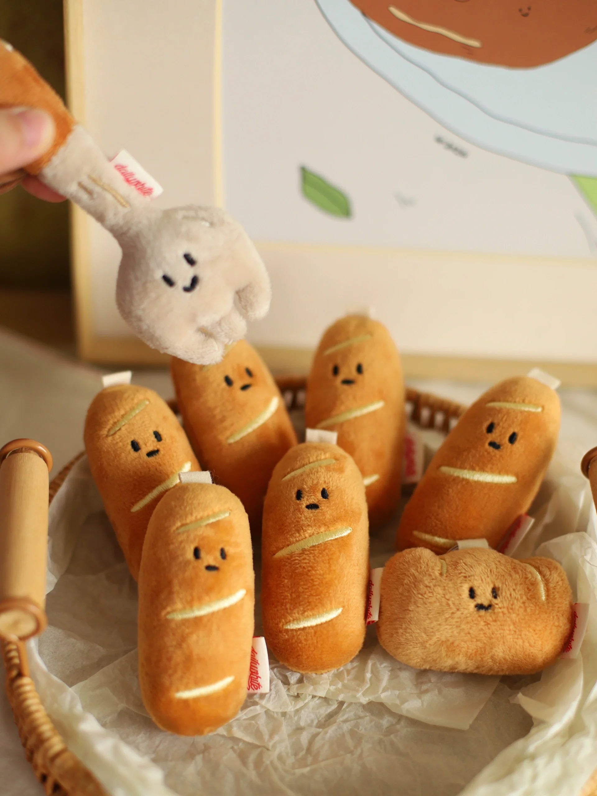 Daily White Bakery Bag Charm Plush Toy