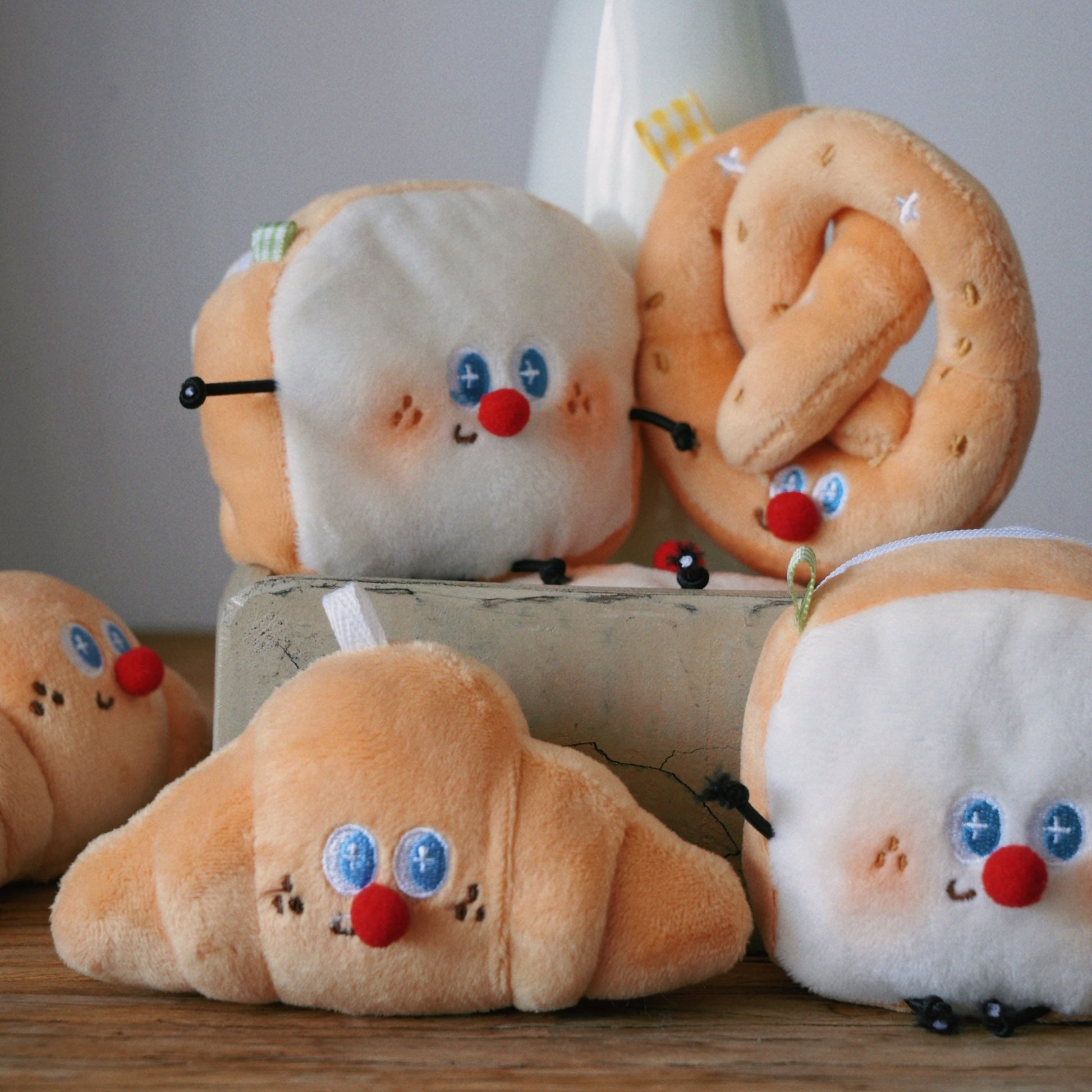 Toast AirPods Case Bag Charm Plush Toy