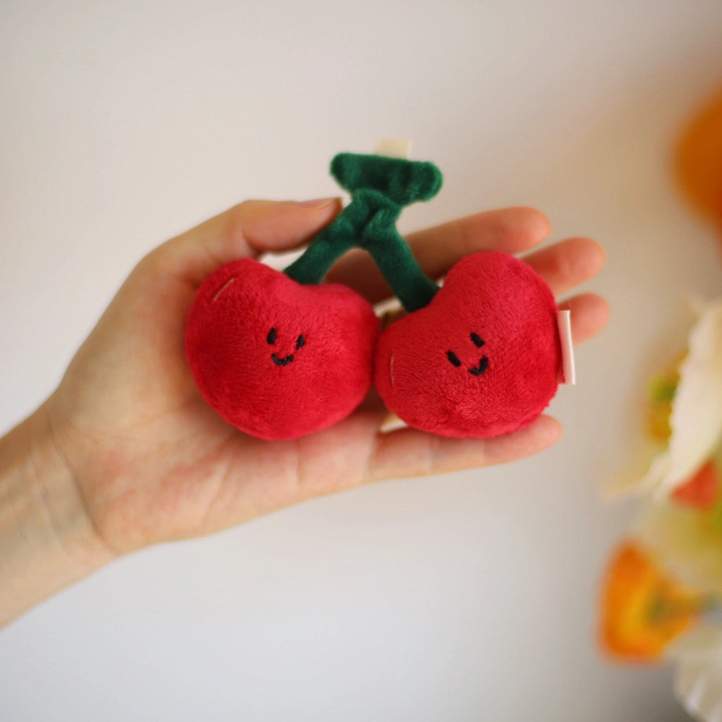 Cherry Bag Charm in White