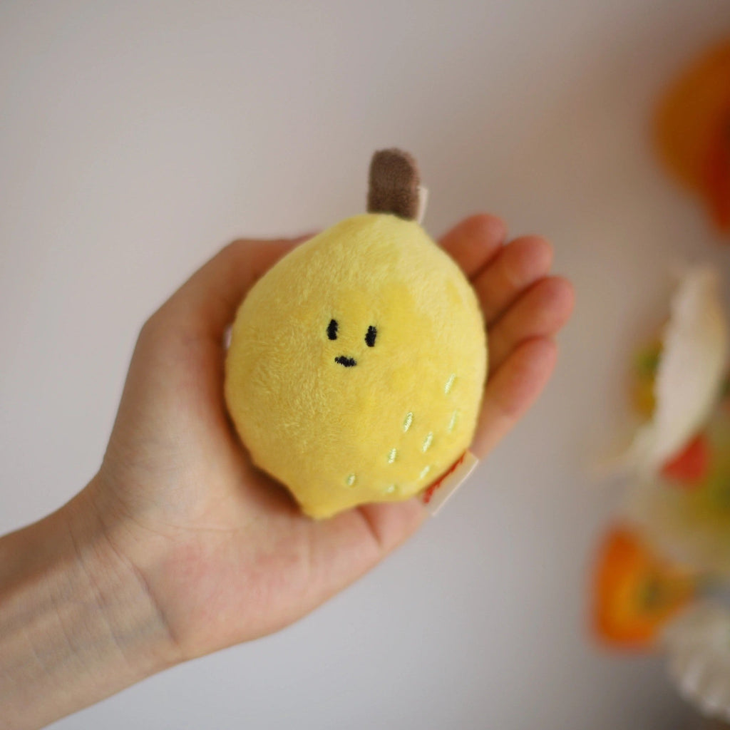 Lemon Plush Bag Charm in Vibrant Yellow