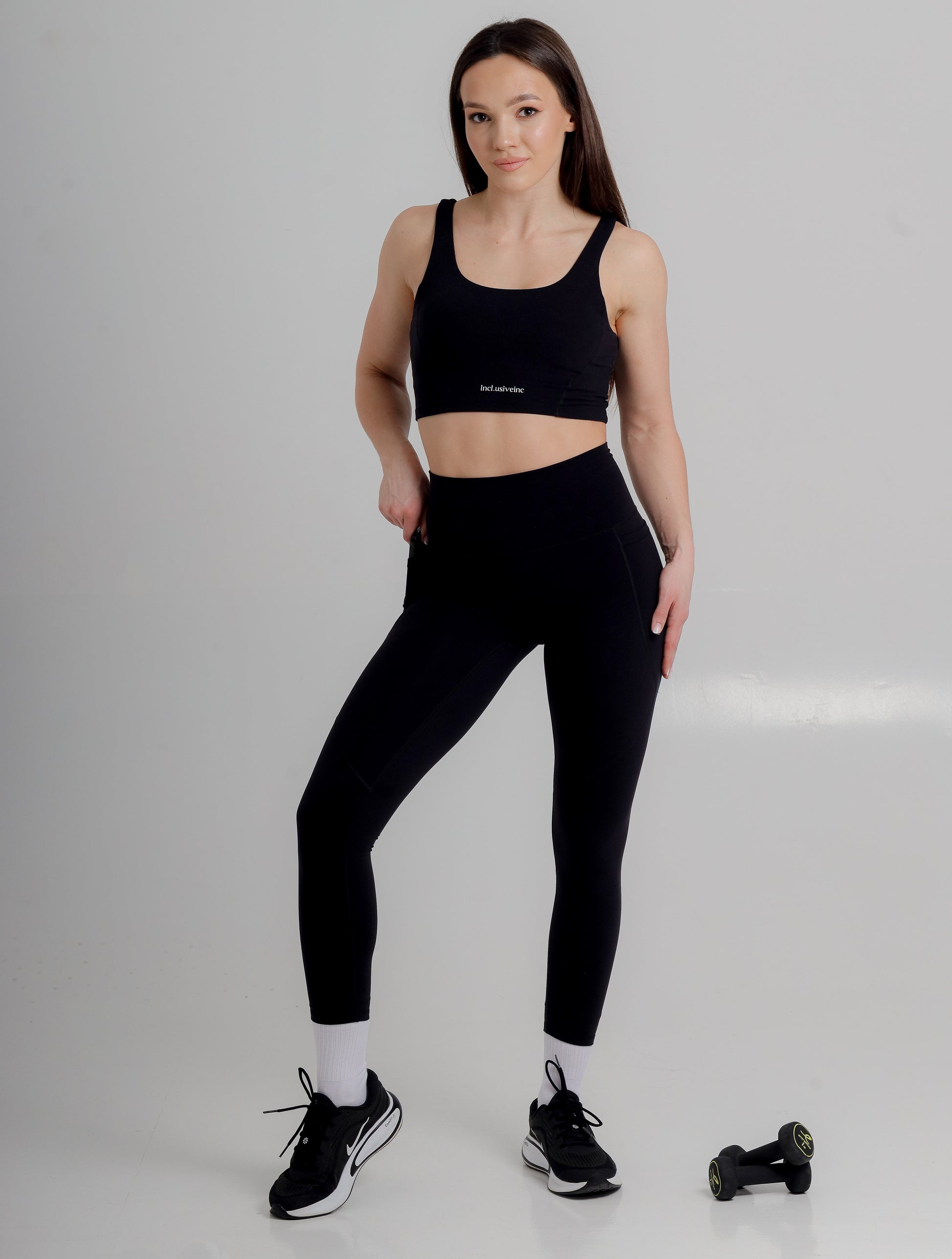 Active Black Leggings with Pockets