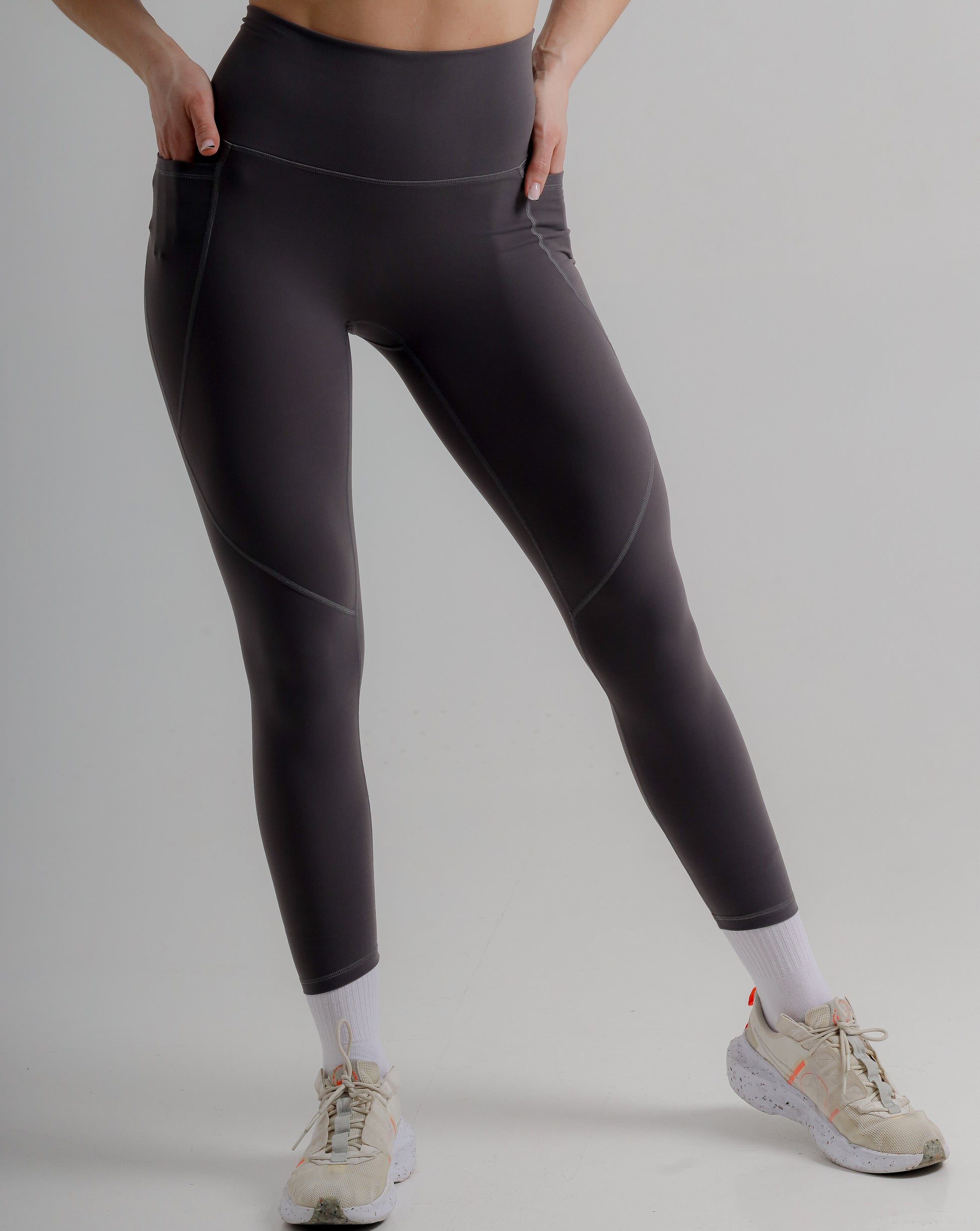 Active Grey Leggings with Pockets