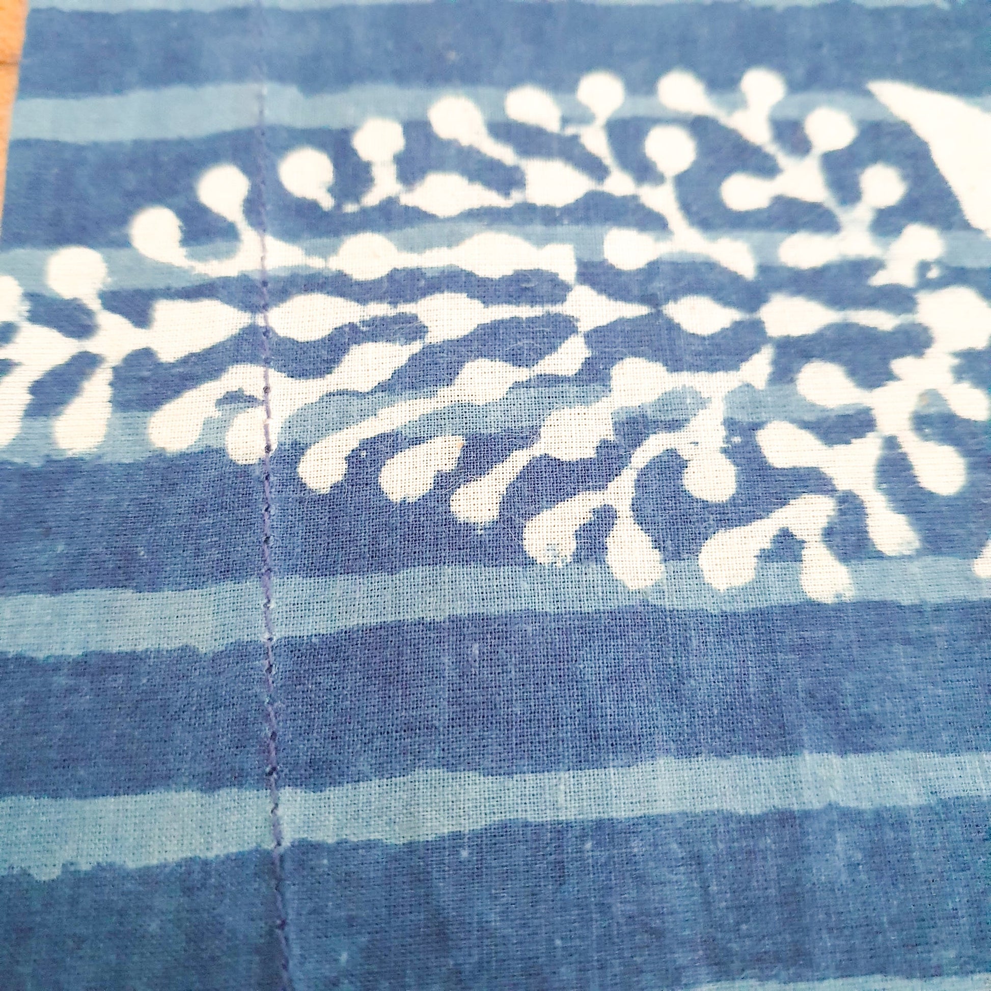 Indigo block-printed placemats set of 2, handmade table mats