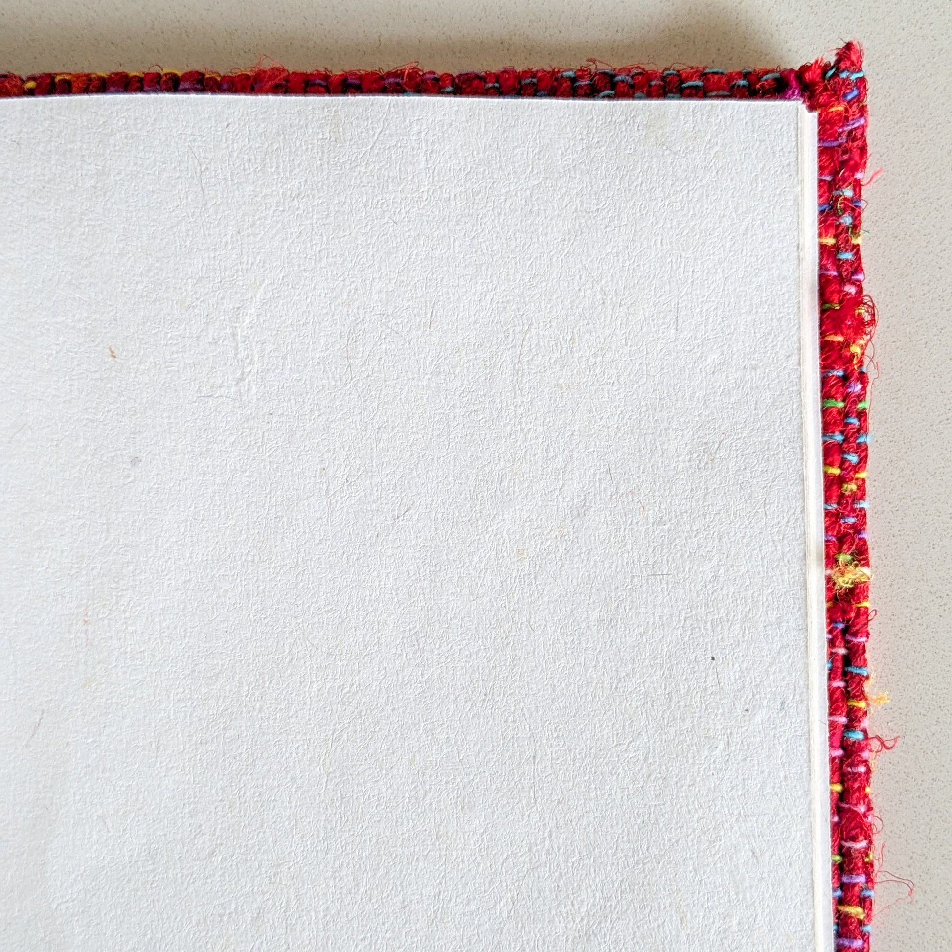 Handwoven Textured Hardcover Notebook – 5x7in Eco-Friendly Journal Fair Trade