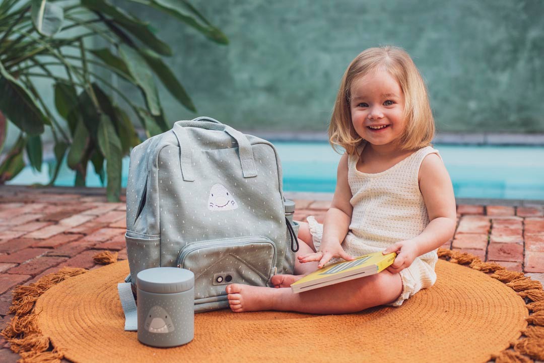 School Lunch Fun with Friendly Insulated Stainless Steel Food Jar - Leakproof & Durable by Trixie Baby at www.brixbailey.com