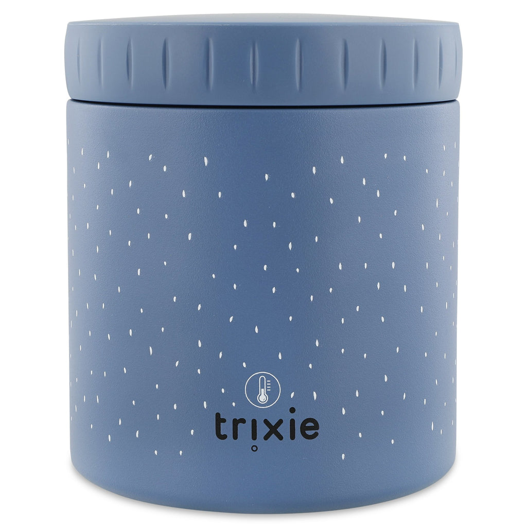School lunch and on-the-go mealtimes are lots of fun with this friendly-faced, cleverly insulated stainless steel food jar. It keeps food warm or cold, is easy to open, lightweight to carry, leakproof and durable. Thanks to the stainless steel interior, it's totally food-safe and it won’t release harmful substances into the contents of the jar. by Trixie Baby at www.brixbailey.com