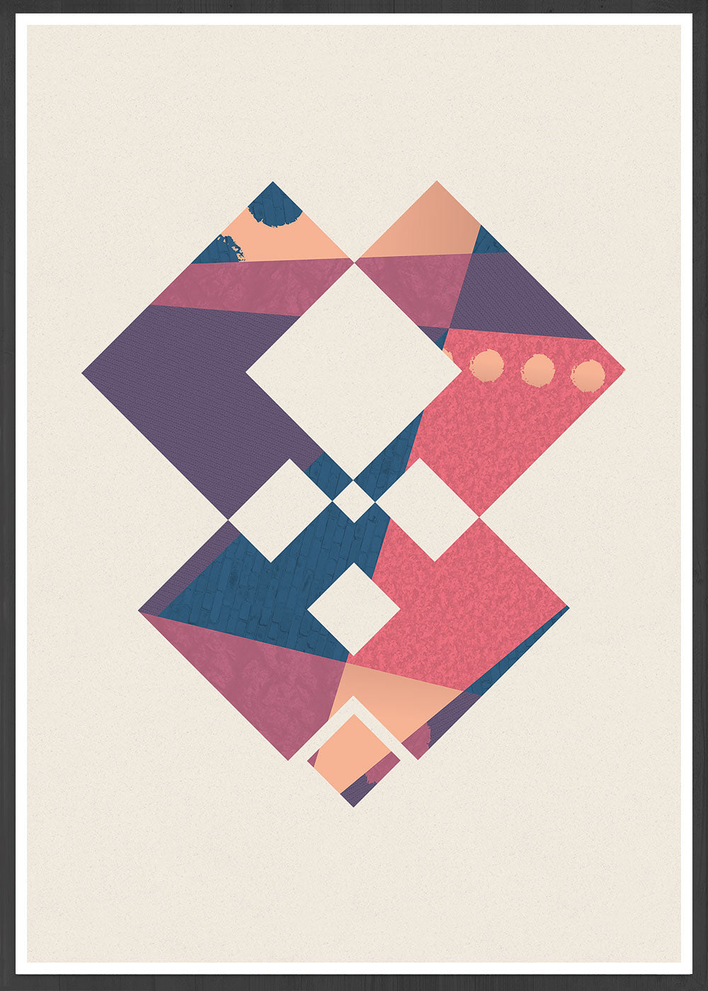 Invader Geometric Art Poster