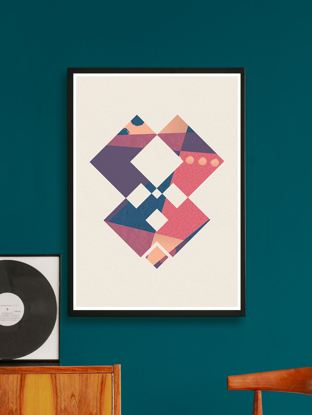 Invader Geometric Art Poster
