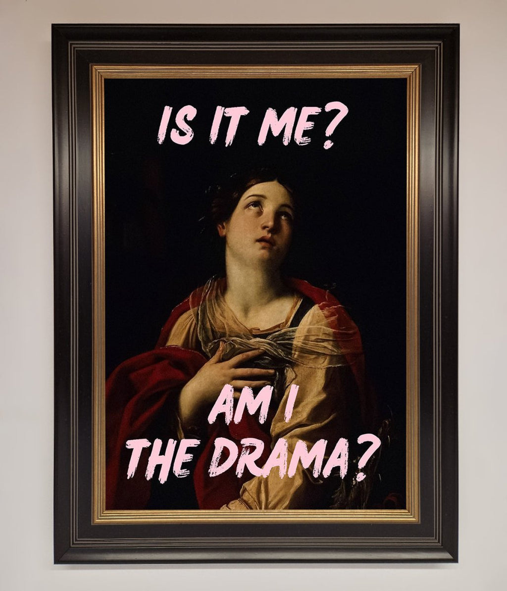 Is It Me Am I The Drama Framed Print
