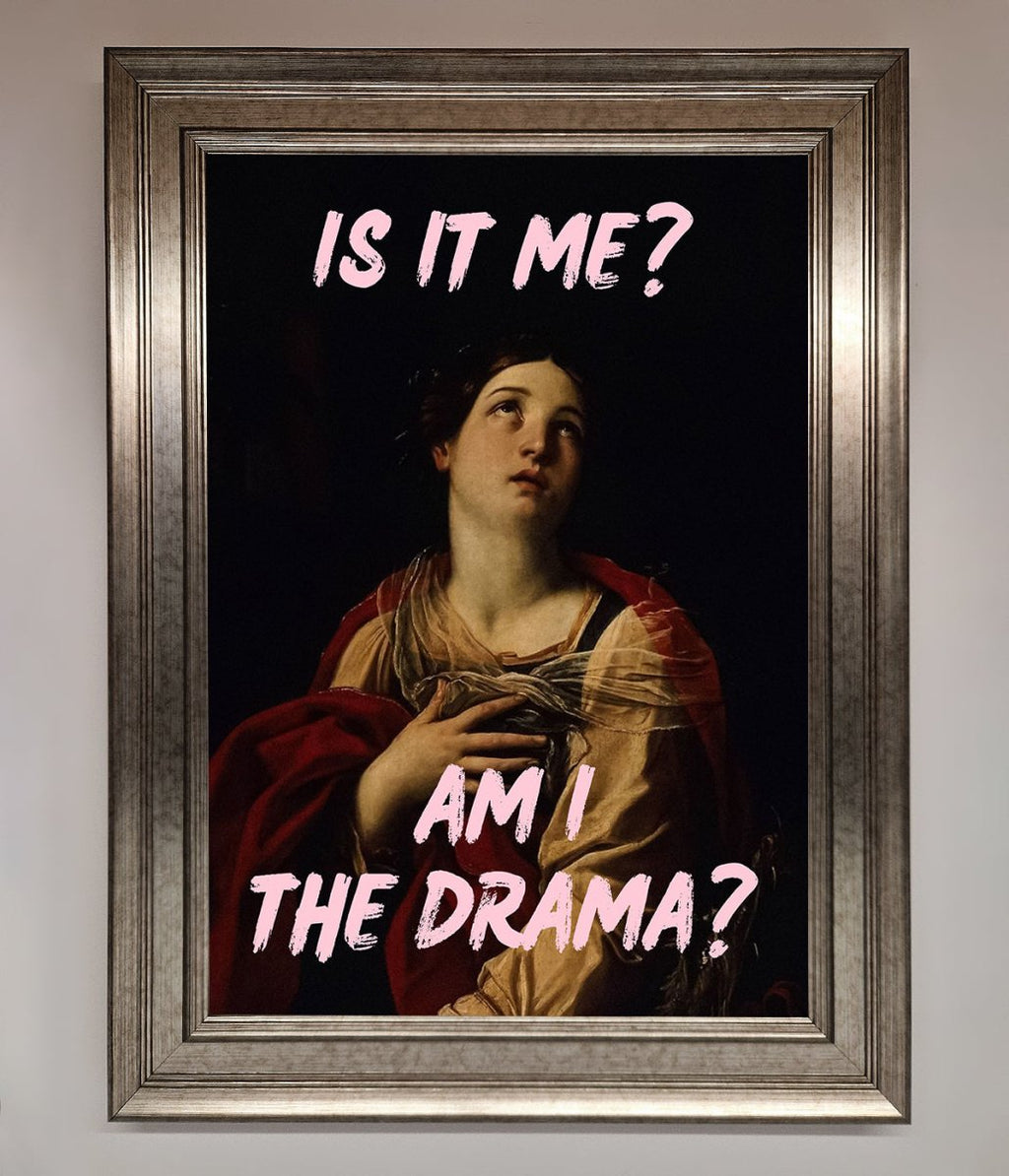 Is It Me Am I The Drama Framed Print