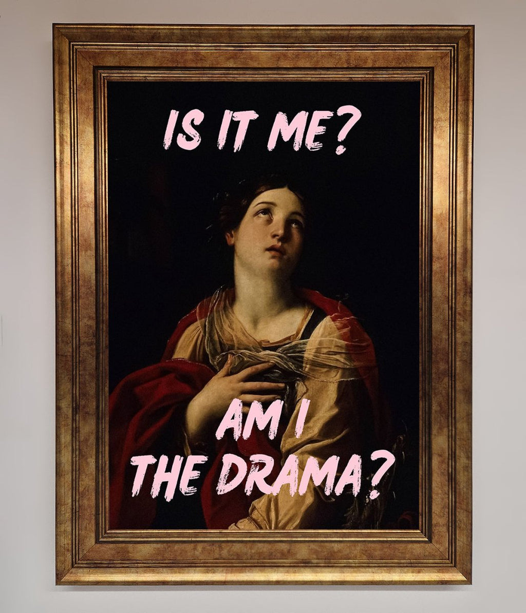Is It Me Am I The Drama Framed Print
