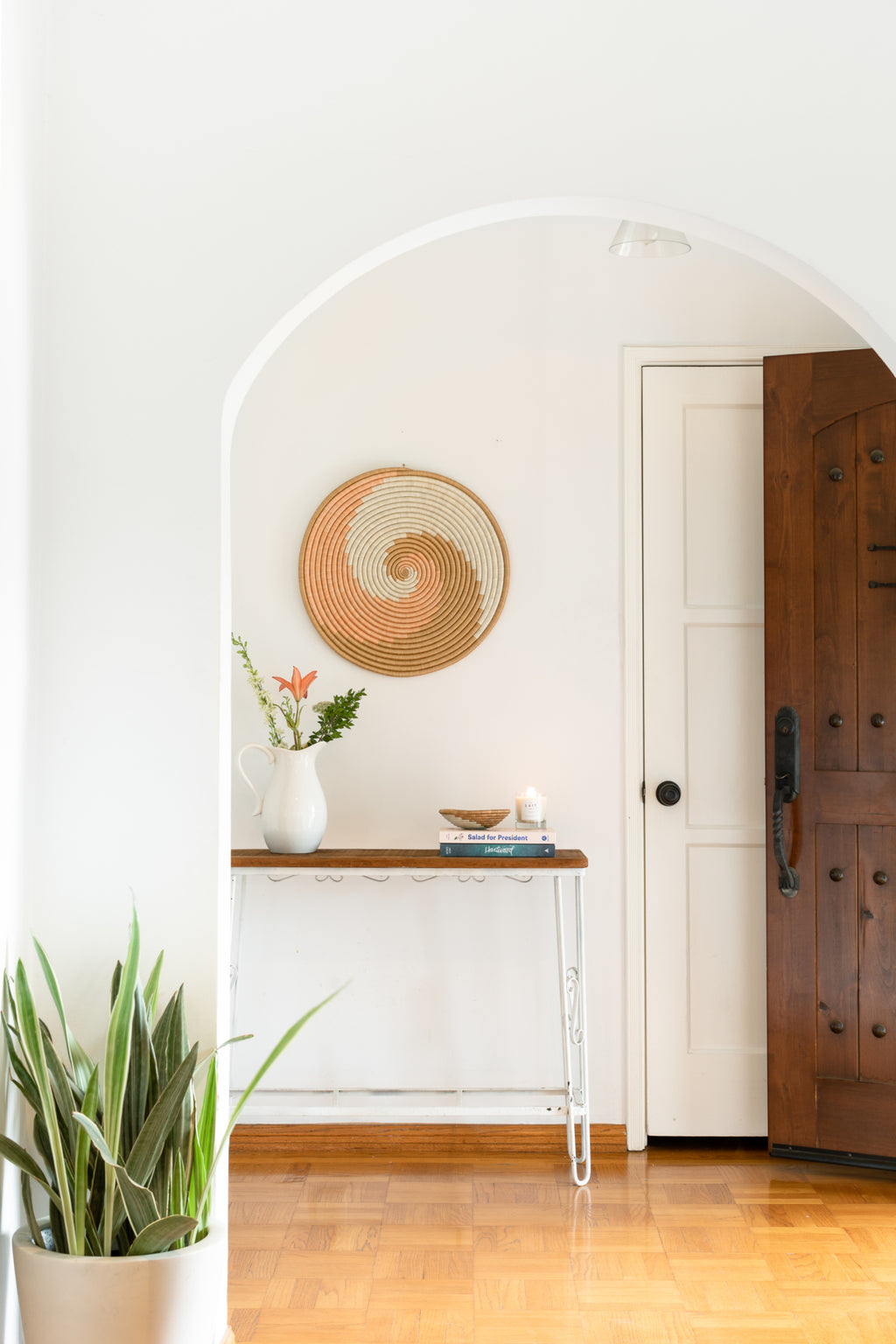 Flat Woven Wall Hanging in Natural Fibers