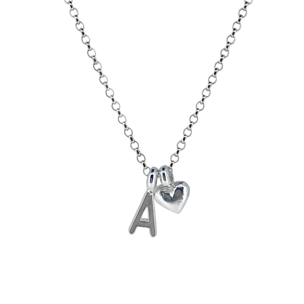 Mini Heart Pendant with Initial