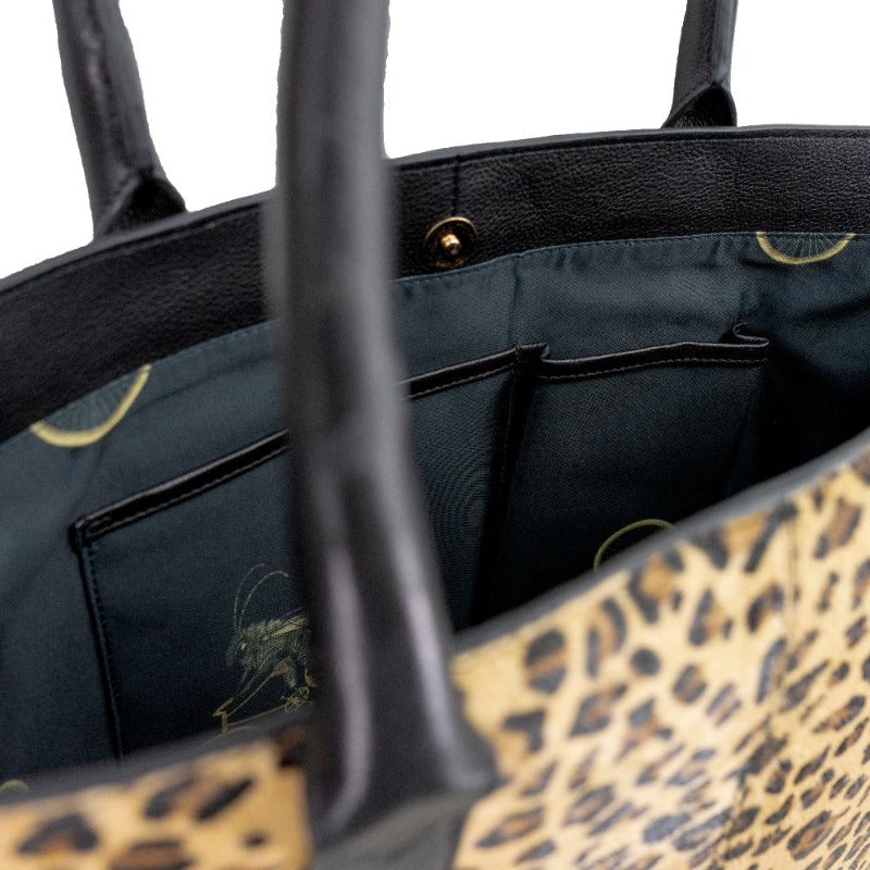 Leopard Print Leather Tote – Stylish & Spacious Luxury Bag by Brix + Bailey at brixbailey.com