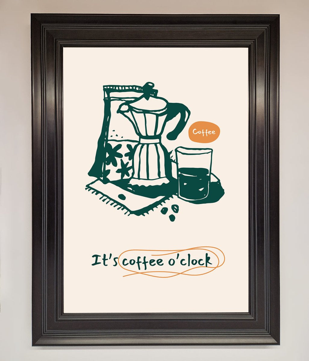 Its Coffee O Clock Framed Wall Art