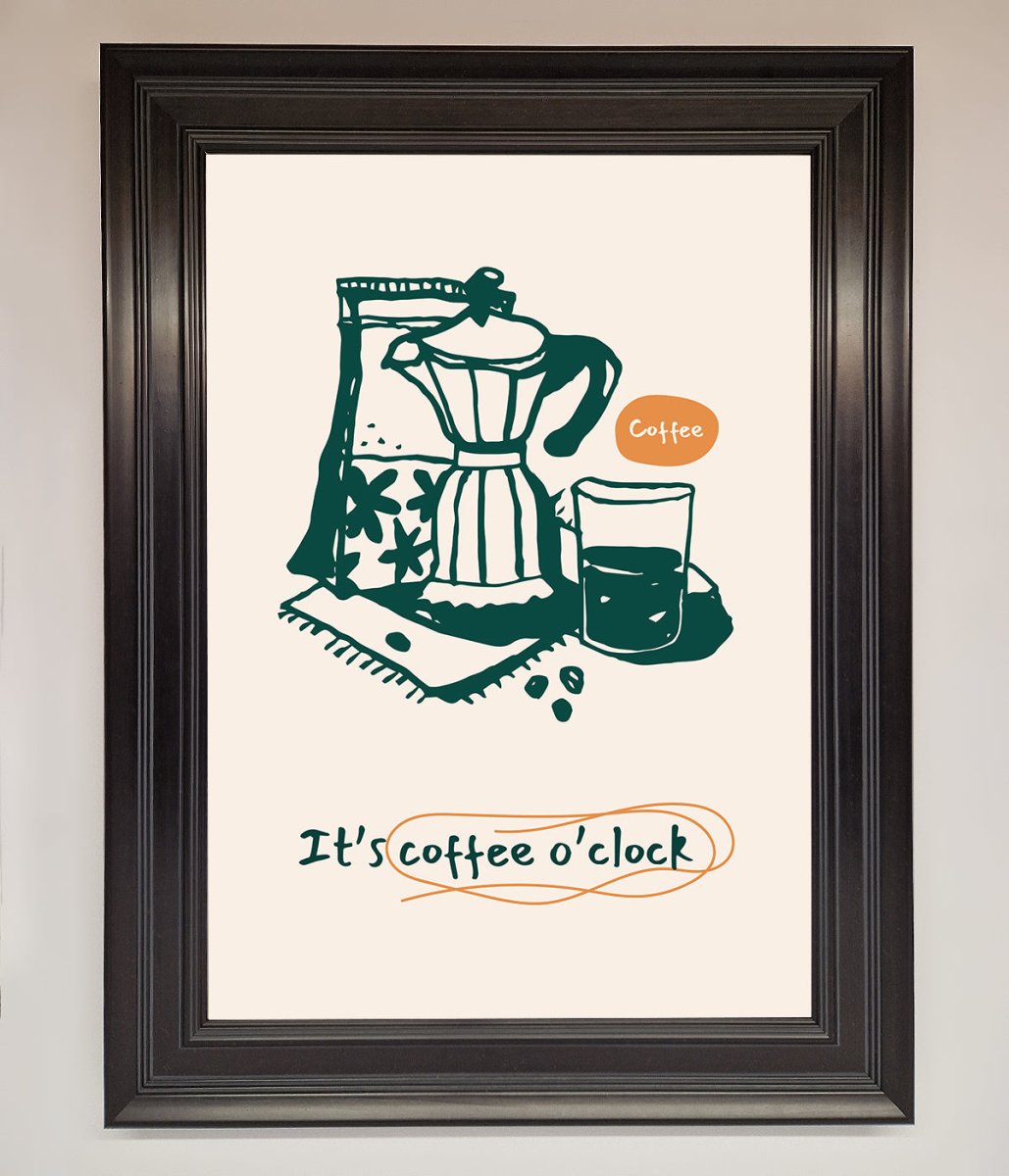 Its Coffee O Clock Framed Wall Art